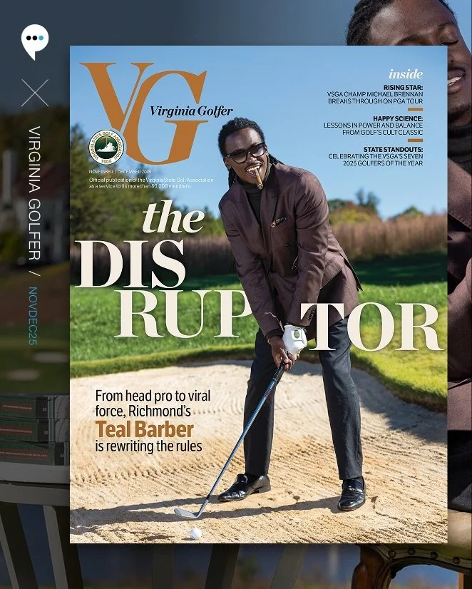 From golf influencers to summer swings, we loved bringing this issue of Virginia Golfer to life! ⛳️

Inside, discover how Teal Barber developed his signature golf humor, meet standout players from the Virginia State Golf Association, and explore even