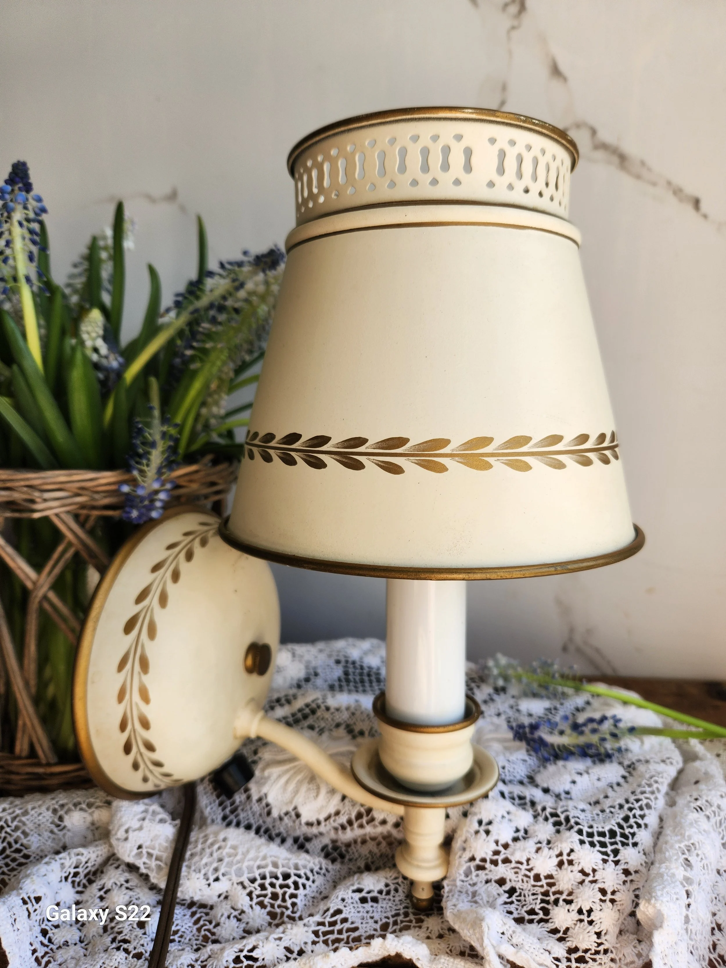 French Wall hanging plug in lamp