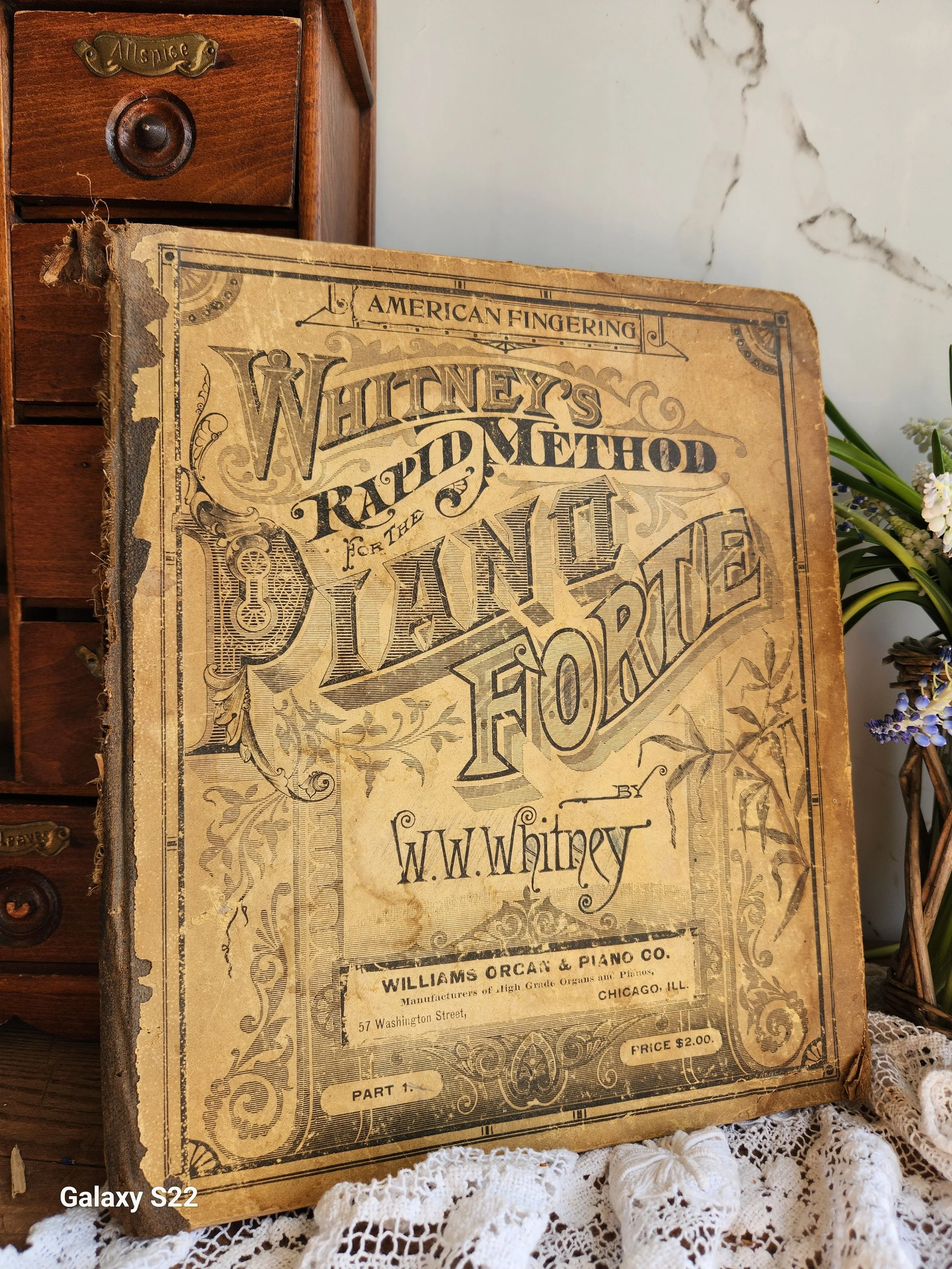 Rare 1898 large Piano book