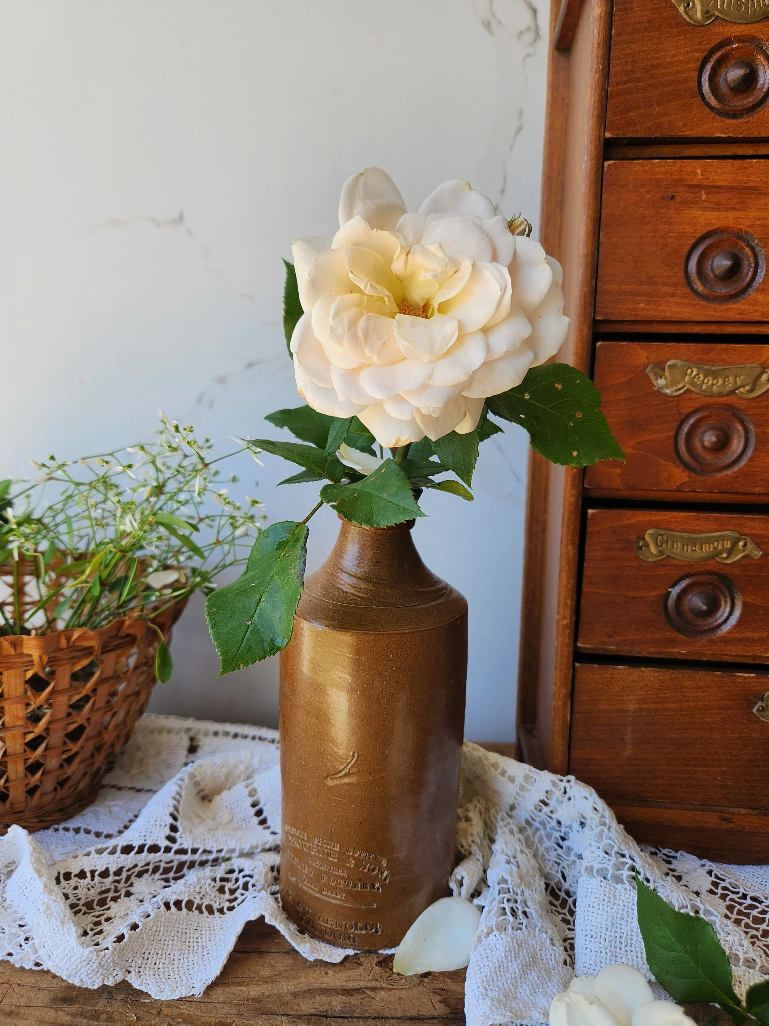 Antique Salt glazed bottle England