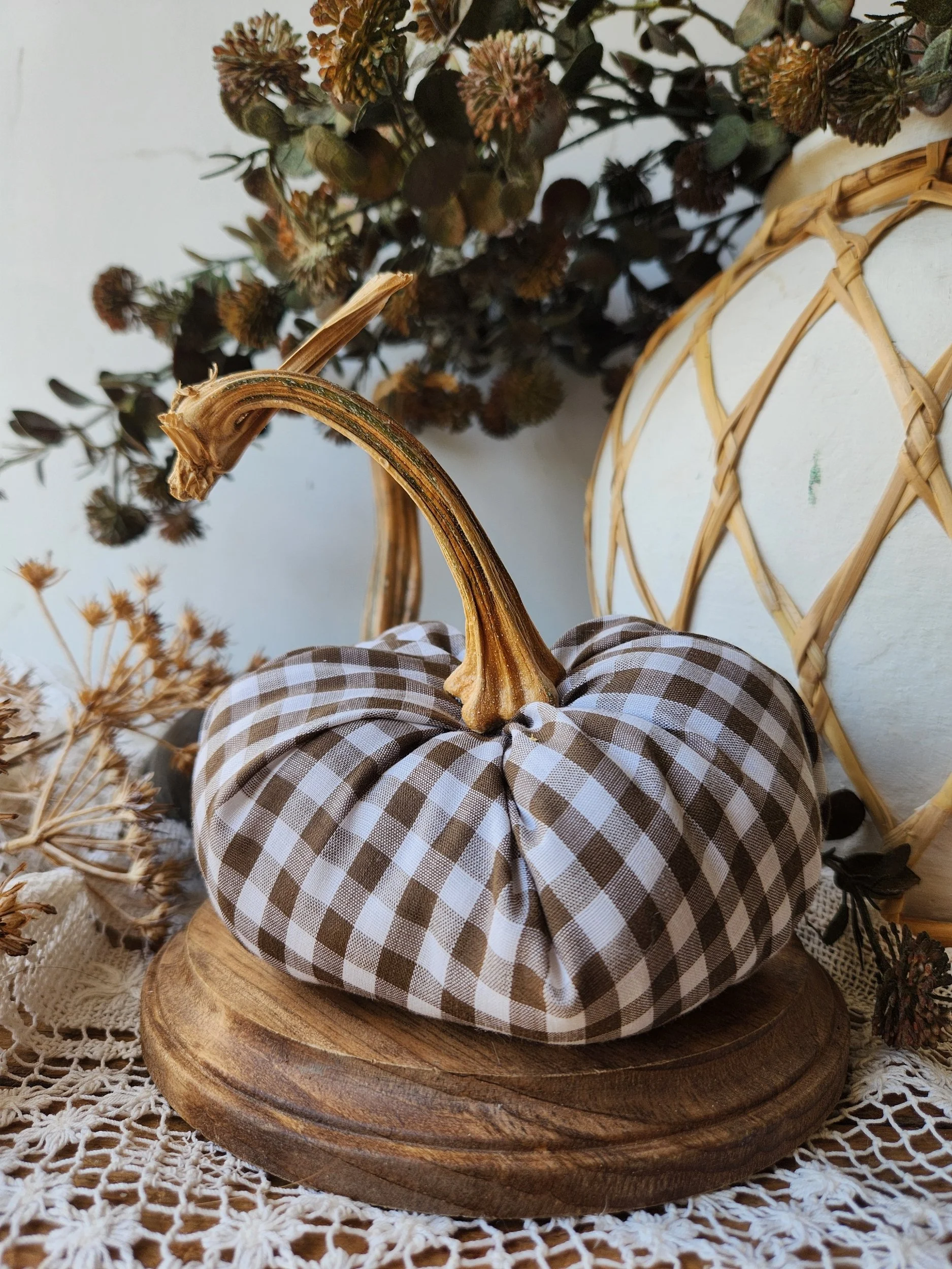 Hand sewn pumpkin