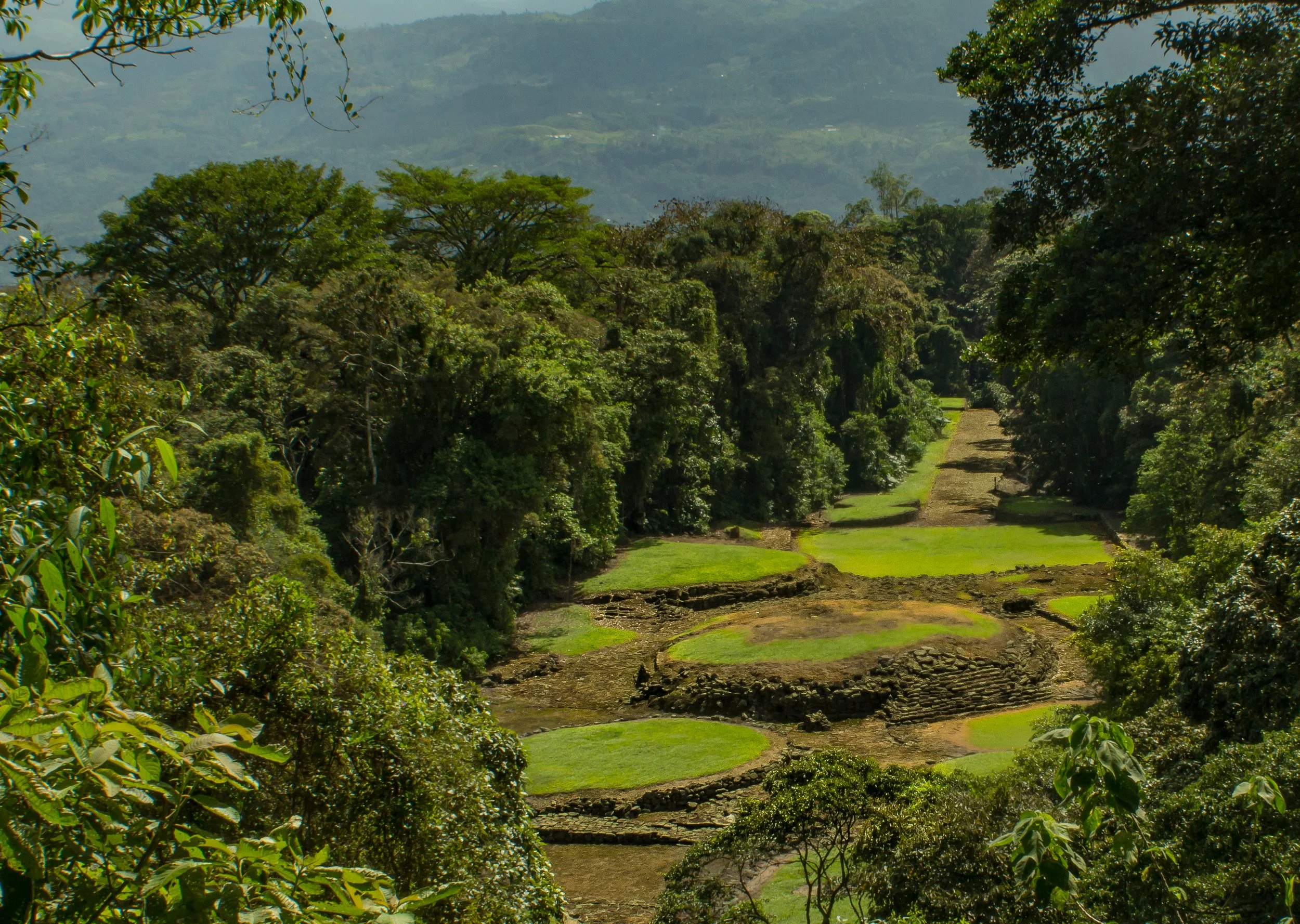 Guayabo monument as seen from above