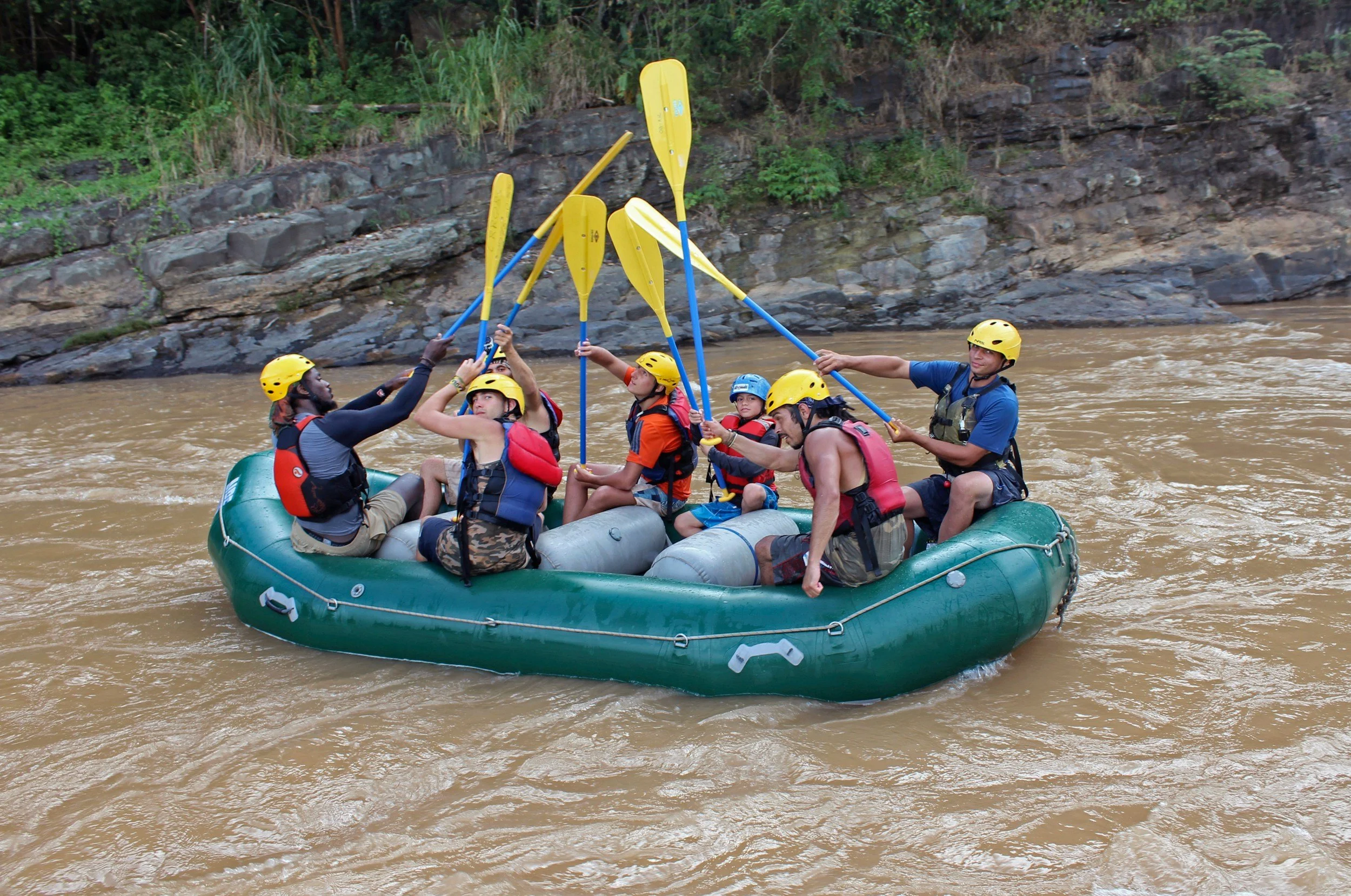 Rafters unite after a challenging trip down cascabel falls