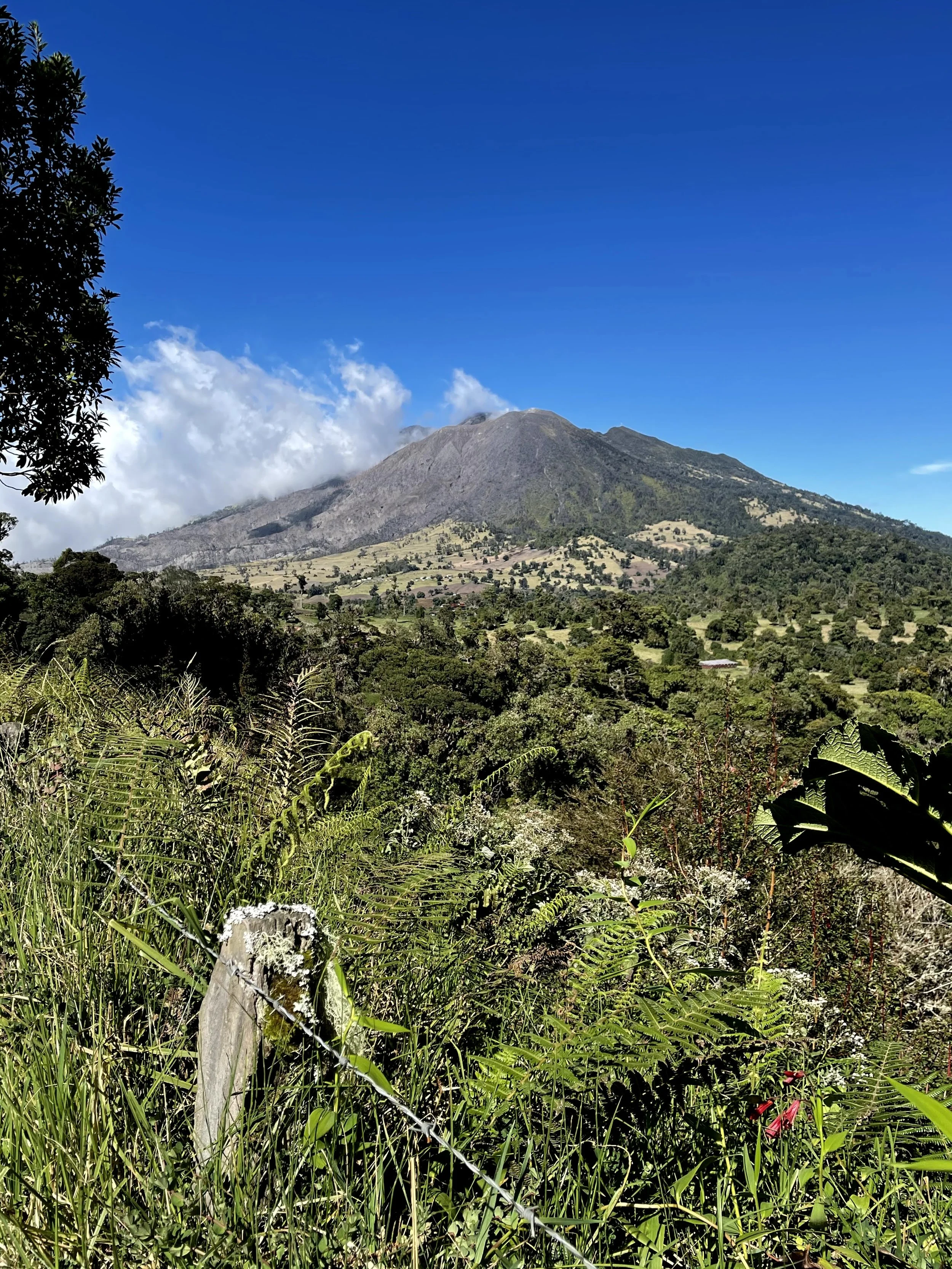 Turrialba cone volcano from a distance