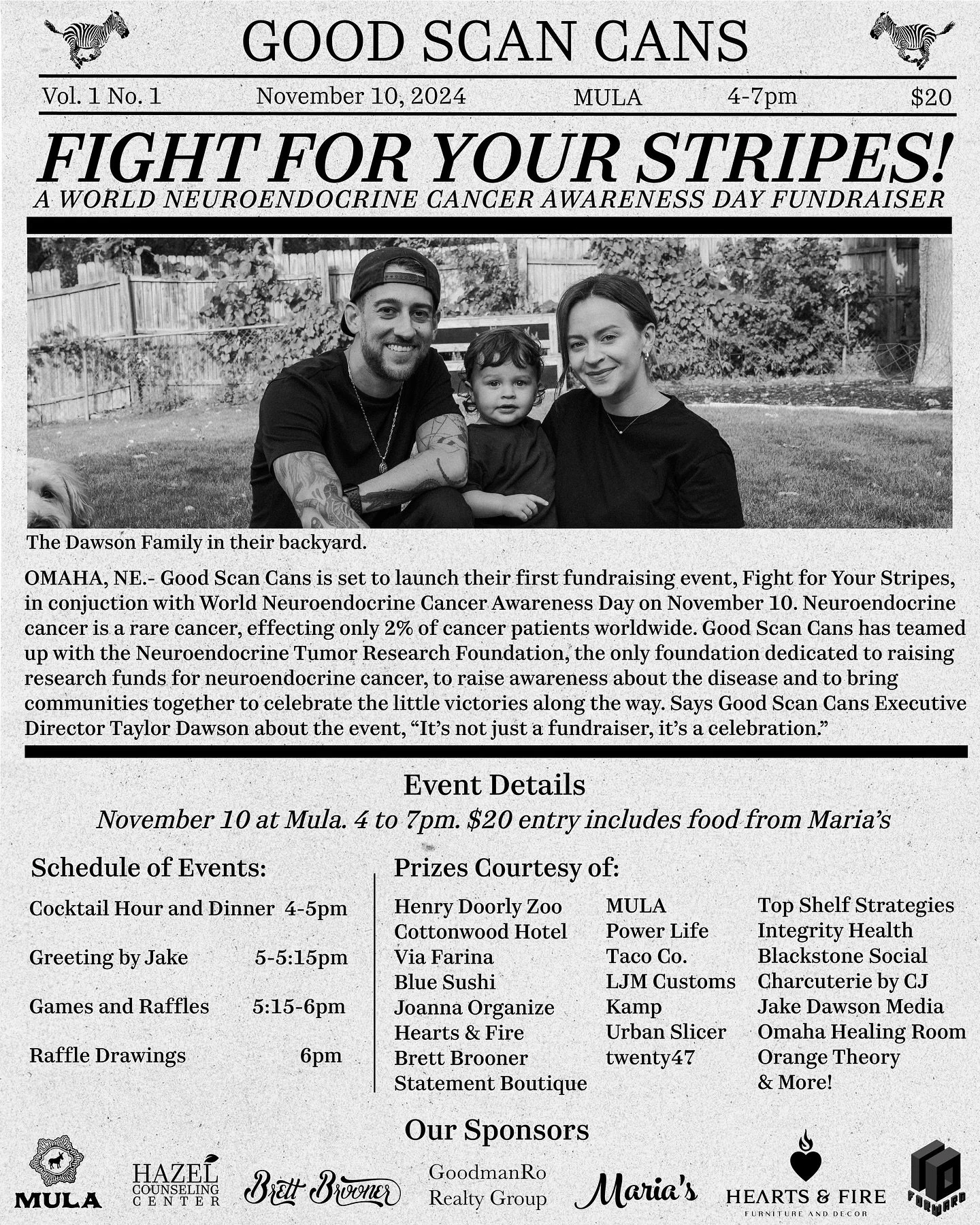 We are getting close! Fight for Your Stripes is only 12 days away. A couple things! First, we want to make sure that everyone knows that this event has an open invitation attached to it. No need to register or pre-purchase tickets. We have gotten a f