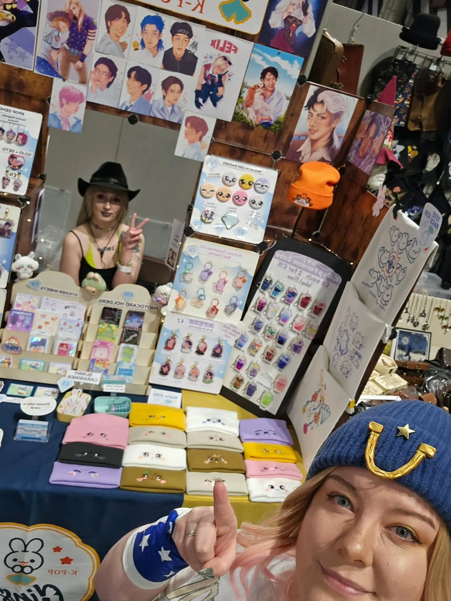 Open for Day 2!! 🐎⭐️
Jojos are quite low stock this morning, please come by if you'd like them!

also, only 2 Leon charms left!

-
#megaconbirmingham #artistalley #jjba #kpop