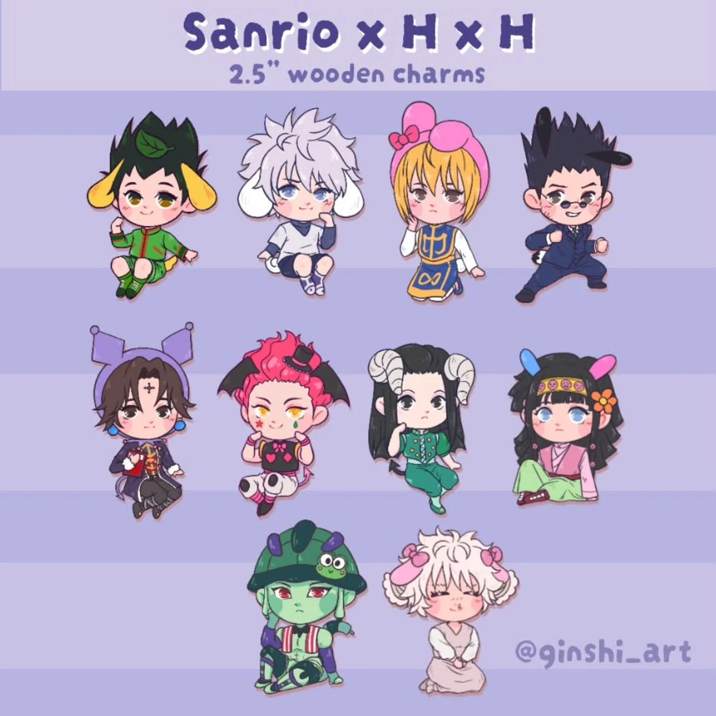 coming soon 🔥
Hunter x Hunter x Sanrio wood charms 🃏⛓️🌿
if you want me to add a character next time, let me know!

with me at Animecon June 💗

#hunterxhunter #hxh