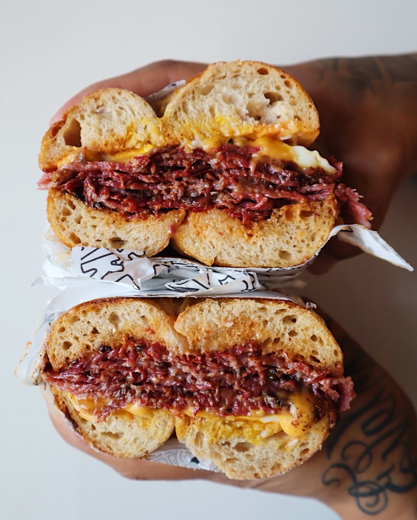 The collab you have all been asking for again&hellip;.
.
@boilandbakecm X @mariosbutchershop X @eatnewschool 
.
Everyone welcome back the My Friend Mario | Bagel of Choice, Mario&rsquo;s Butcher Shop Pastrami, New School American Cheese, A flipped Eg