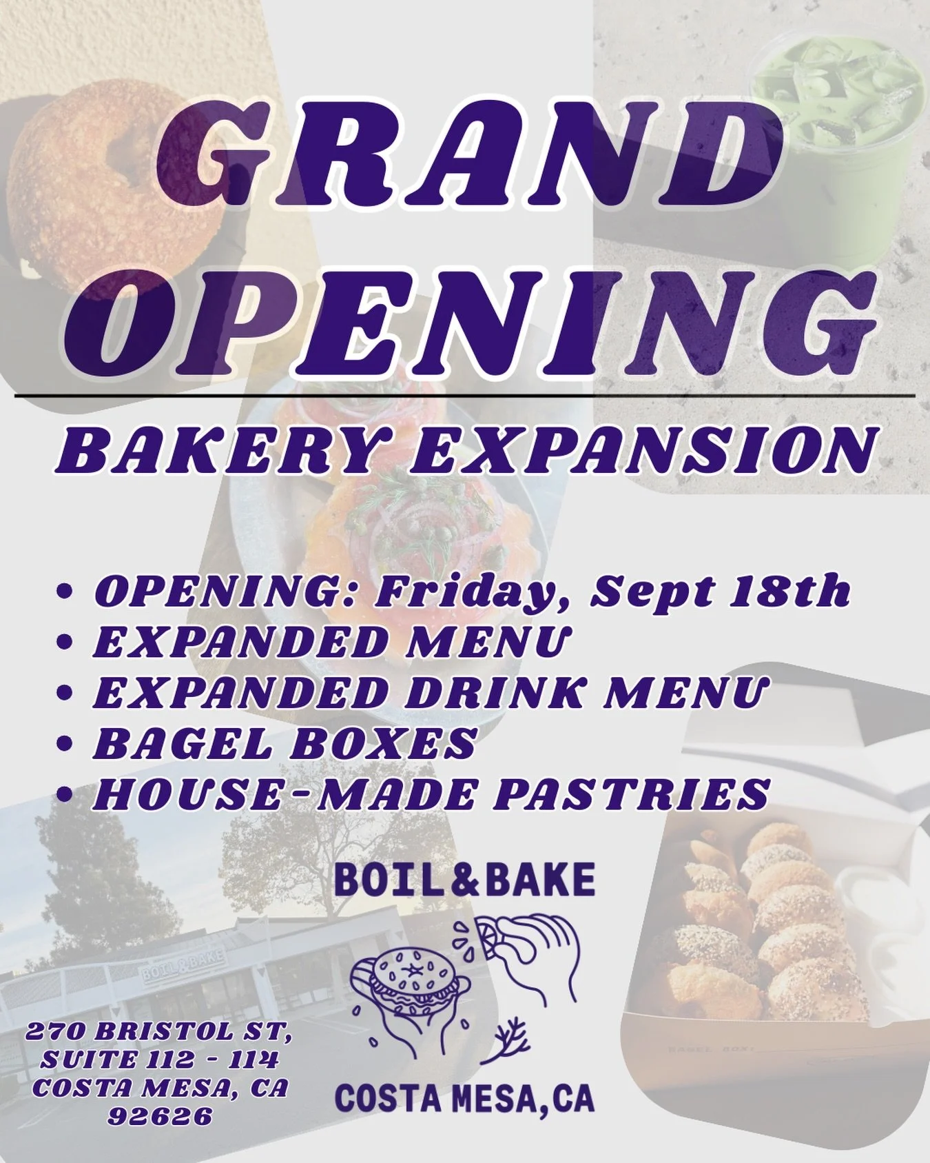 We will be closed for staff training and prep tomorrow and Thursday&hellip;.
.
.
BECAUSE WE PASSED OUR FINAL INSPECTION AND ARE FINALLY OPENING OUR BAKERY EXPANSION THIS FRIDAY, September 18th! 
Expanded drink menu 
Expanded food menu 
Bagel boxes
Ho