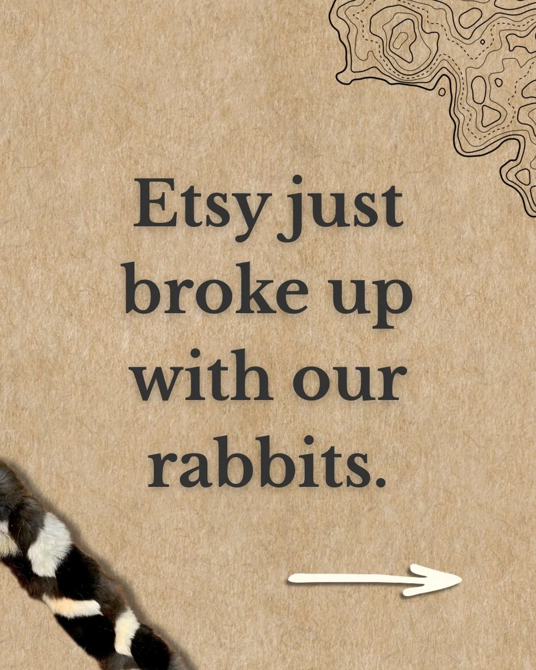 Attention Etsy shoppers 📢🚨
Our listings are slowly being removed. 

As of August 11, Etsy&rsquo;s updated animal products policy prohibits natural animal fur, including rabbit fur, while making exceptions for things like leather, sheepskin, shearli