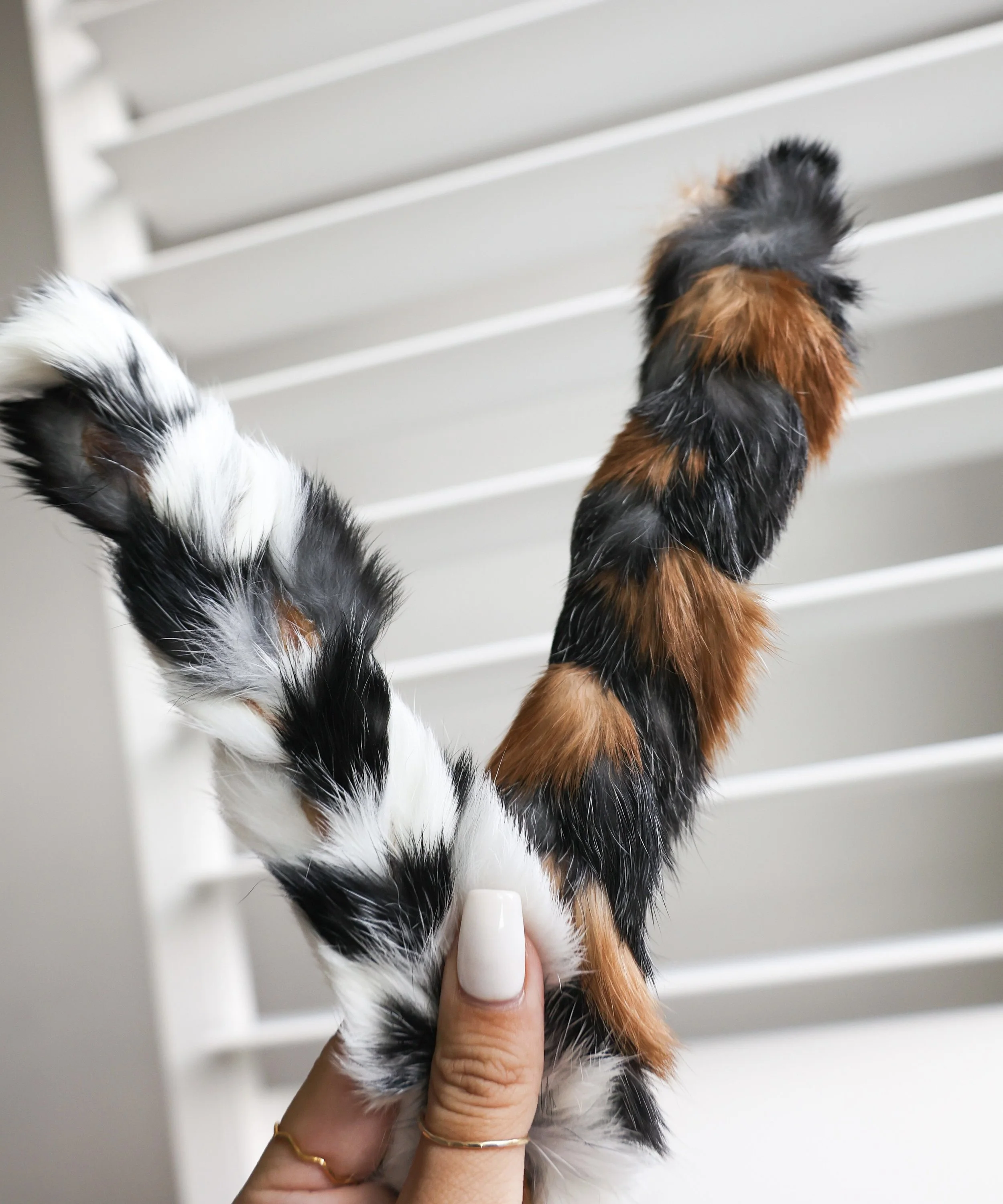 Wholesale braided rabbit hide dog chews