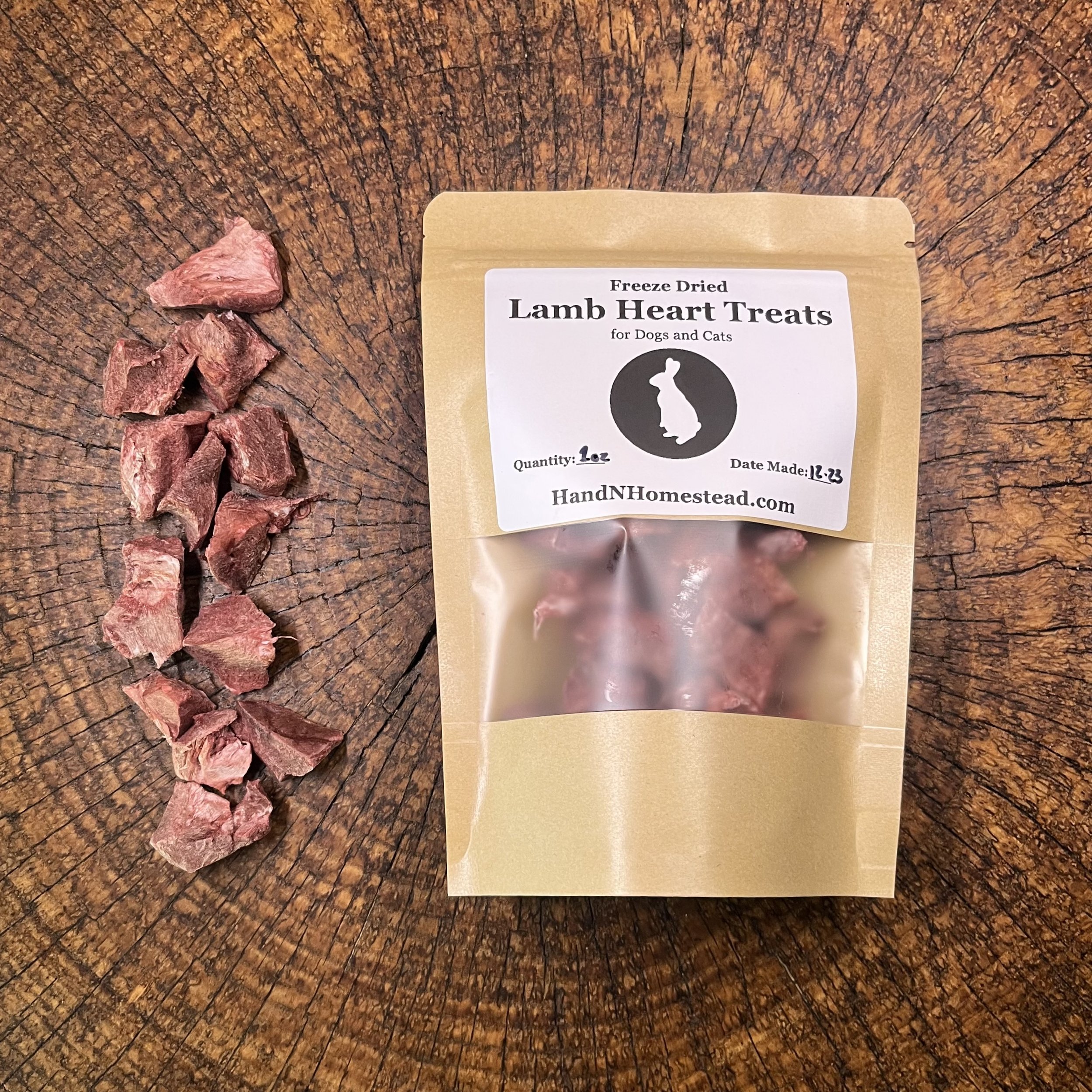Freeze Dried Lamb Heart Dog Treats