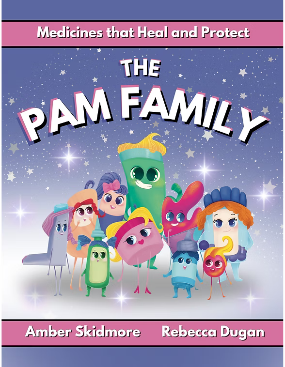 Image of the book "The Pam Family", a book about medicines that heal and protect