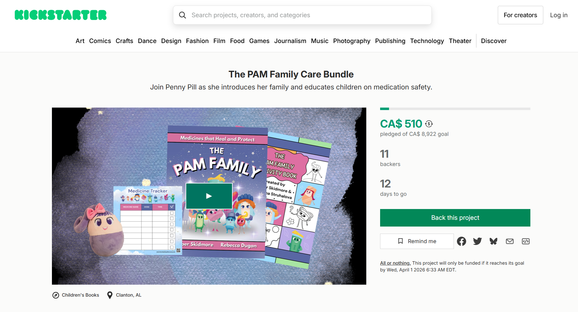 The PAM Family Care Kickstarter