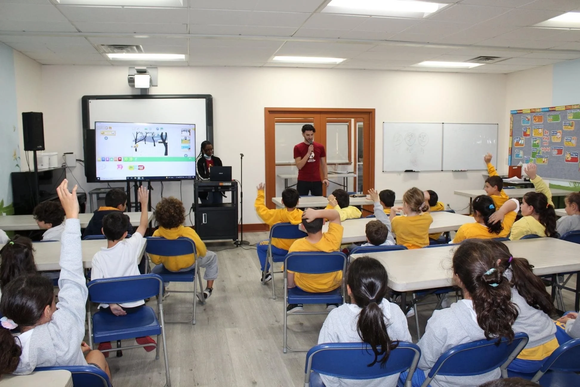 CodeFu STEM enrichment program presentation at San Fernando Valley school