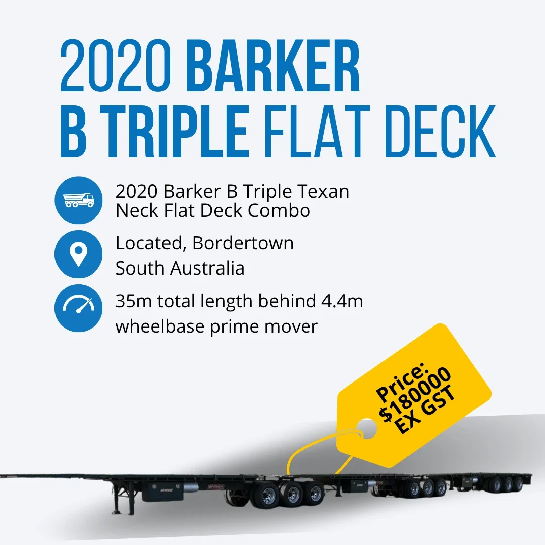 2020 Barker B Triple Texan Neck Flat Deck Combo