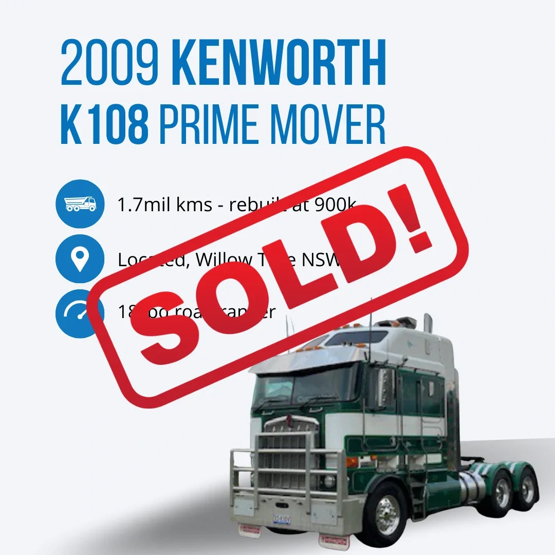 Sold: 2009 Kenworth K108 Prime Mover
