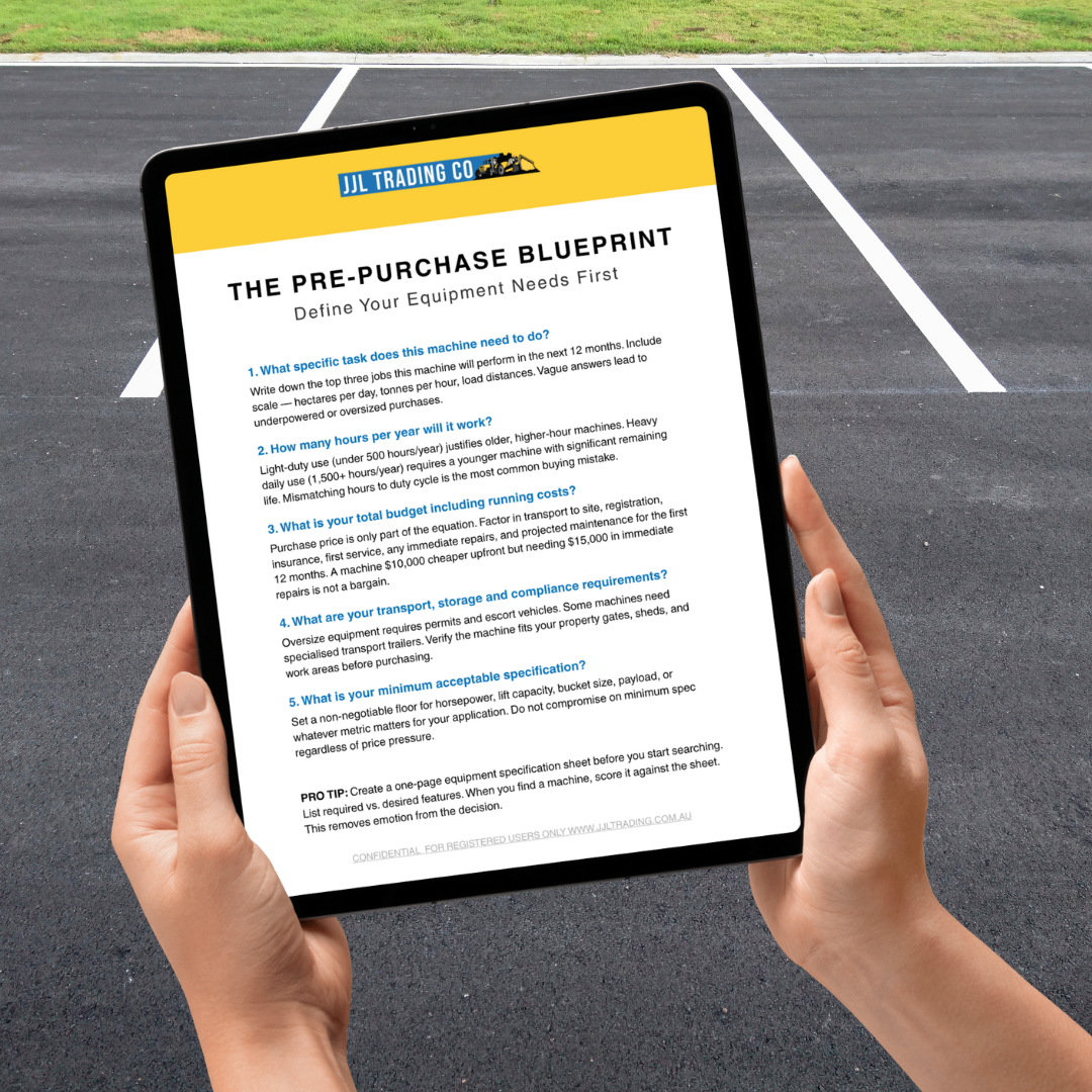 FREE Pre-Purchase Blueprint from JJL Trading Co for guideline on how to define equipment needs