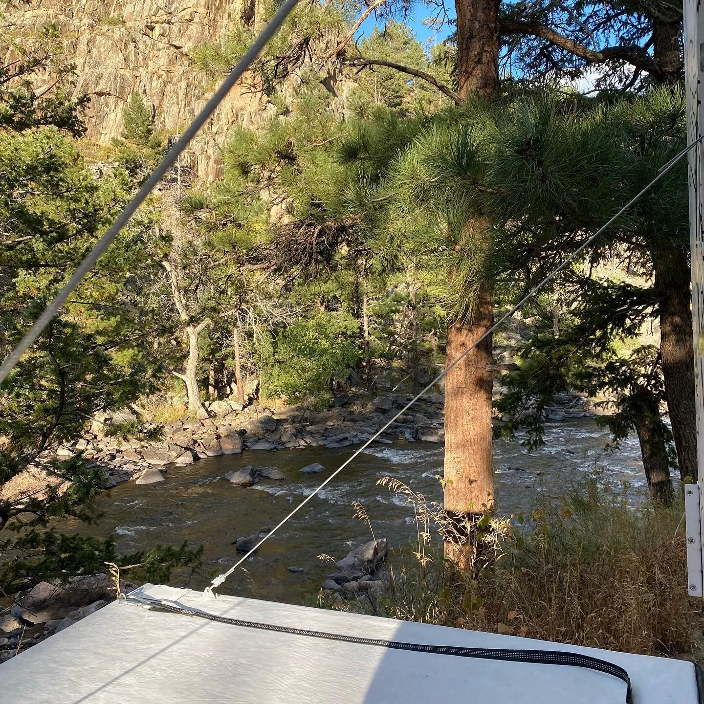 We love to grab lunch on the rivers we drive down. This is exactly why we love our side patio. Being able to stop on the side of the road and drop the wall to enjoy the beautiful locations on the journey. Sure it&rsquo;s cliche but it&rsquo;s about t