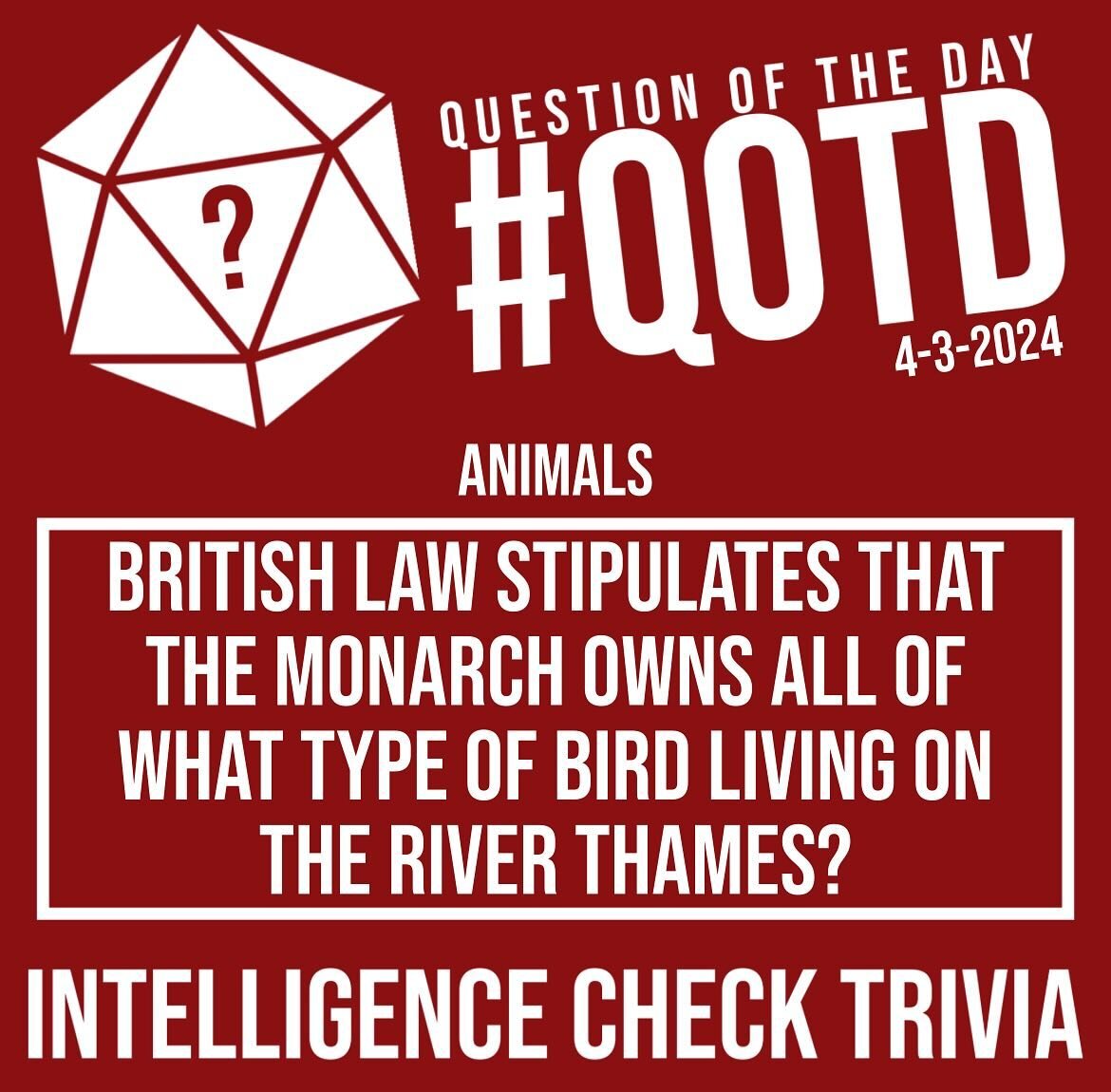 ❓❓Did you know that we post a #QOTD on our story every night we have trivia?! It&rsquo;s not on our story tonight, #thanksmeta, but if you answer this question when you register for trivia tonight, you may be in for a fun treat! See you tonight! #tri