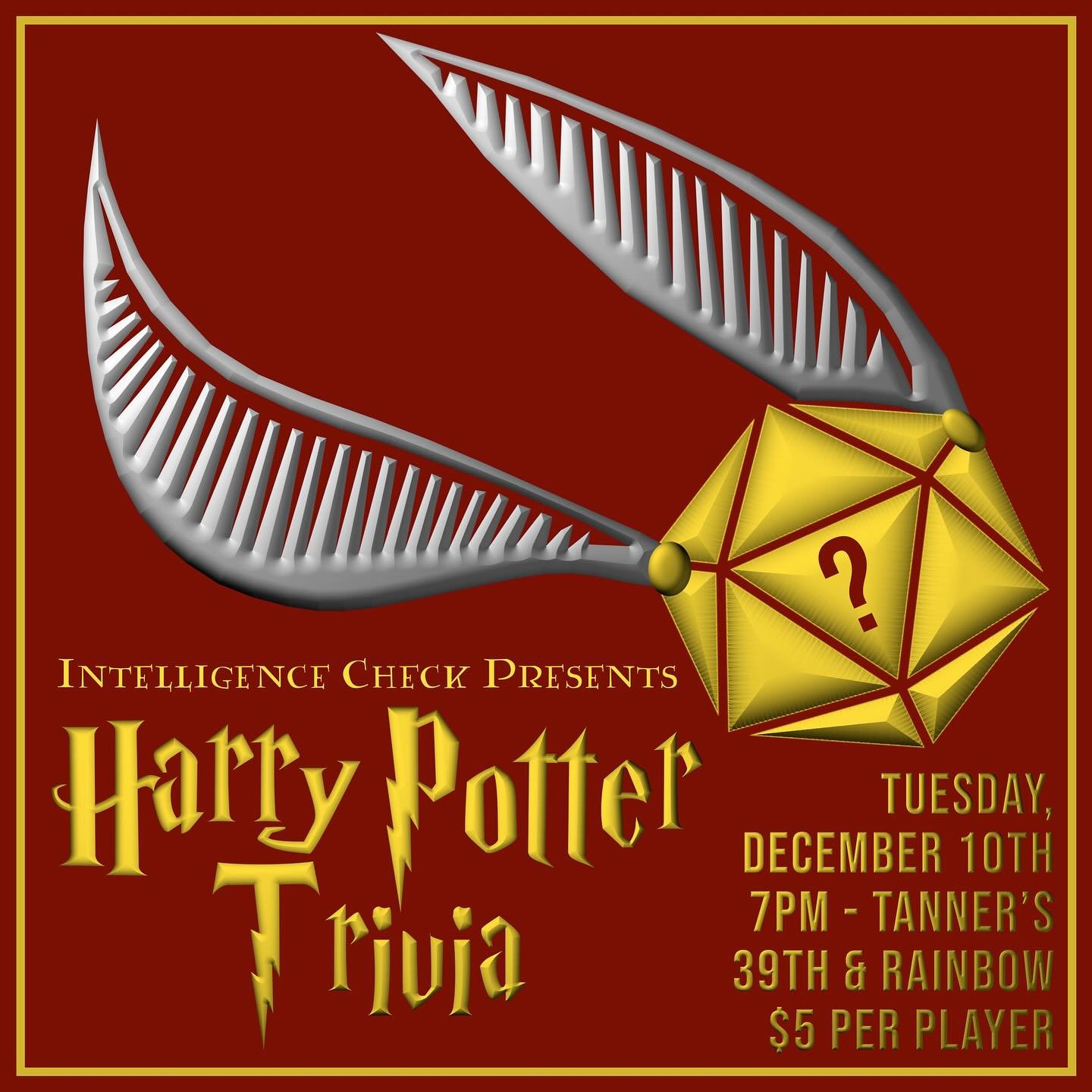 Will we see you on Dec 10th for Harry Potter Trivia?! What topics do you hope to see?? Comment below for your chance to win free tickets!

Sign up with the link in our bio!

#kc #trivia #harrypotter #kck #tanners
