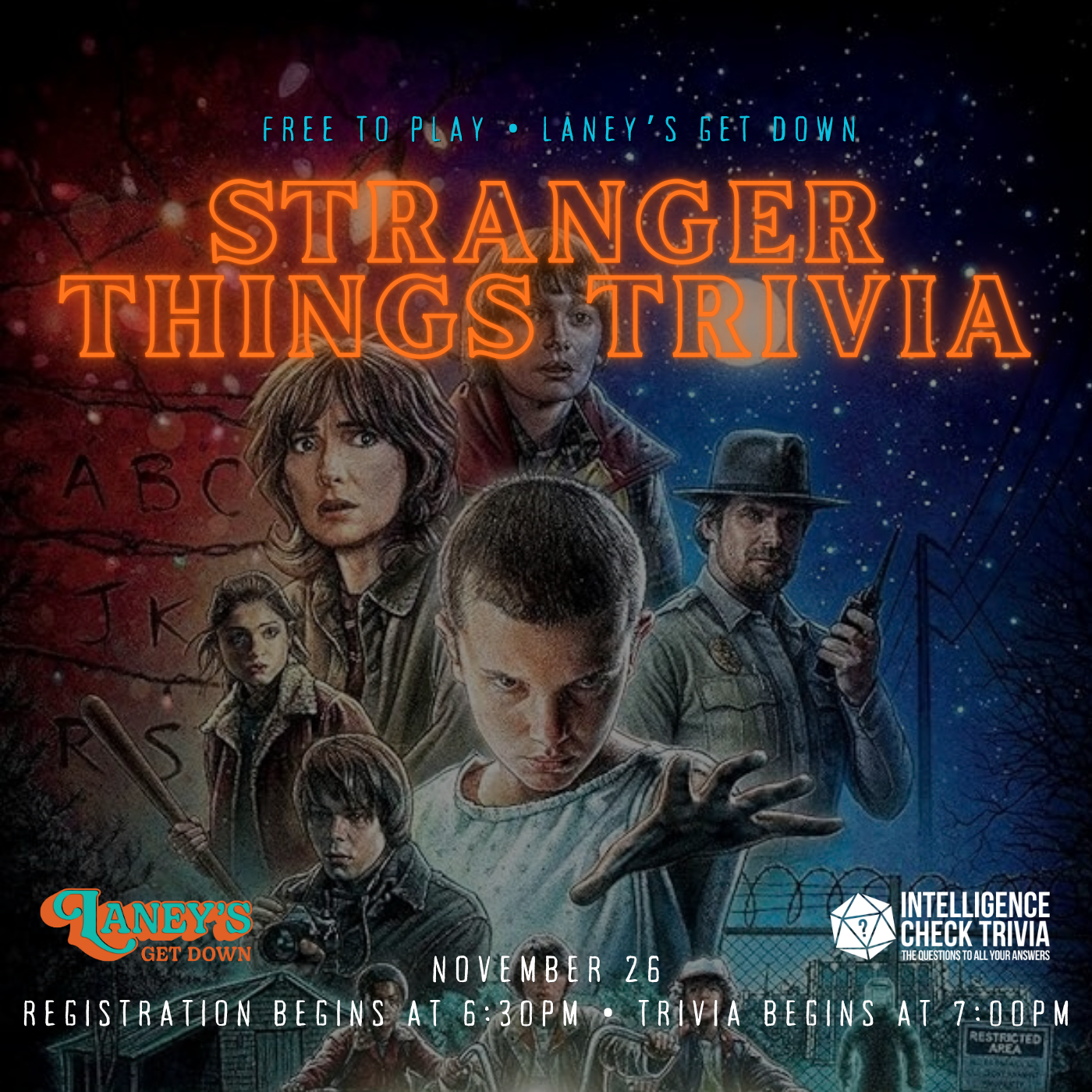 Stranger Things Trivia Flyer