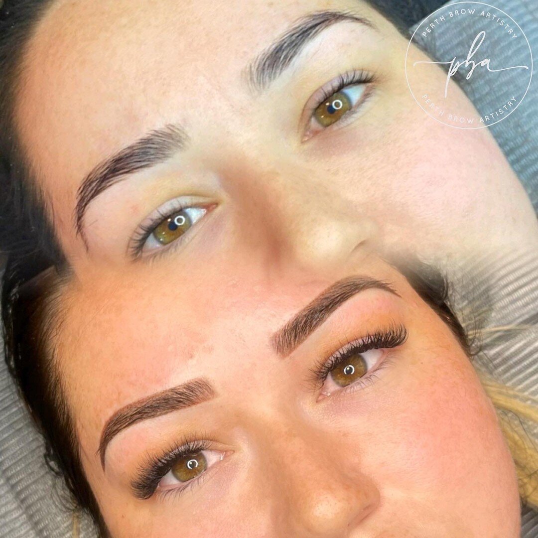 First photo back in 2020 to now ❤️ bold ombr&eacute; brows for Chelsea !  Chels was part of the Glen forrest natural beauty family where it all began ❤️ #perthbrowtattooing #australianbrowartist #perthbrows #permanentmakeup #permablend #browqueen #pe