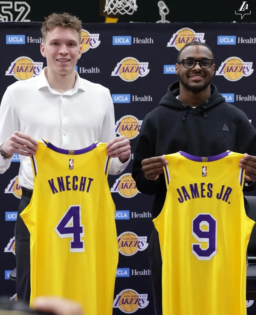 Lakers Introduce Dalton Knecht &amp; Bronny James