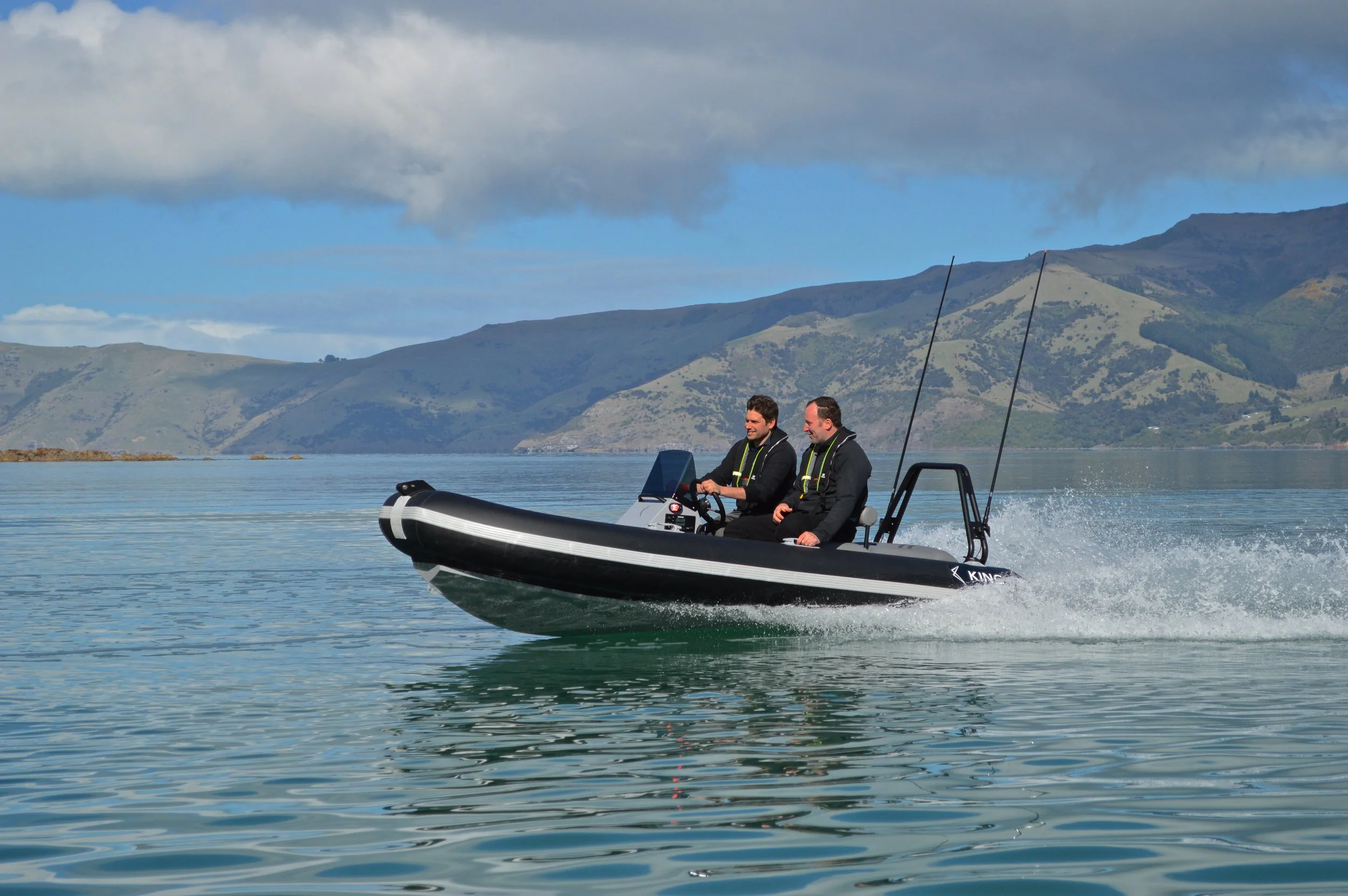 King Watercraft black jet Rib tender boat