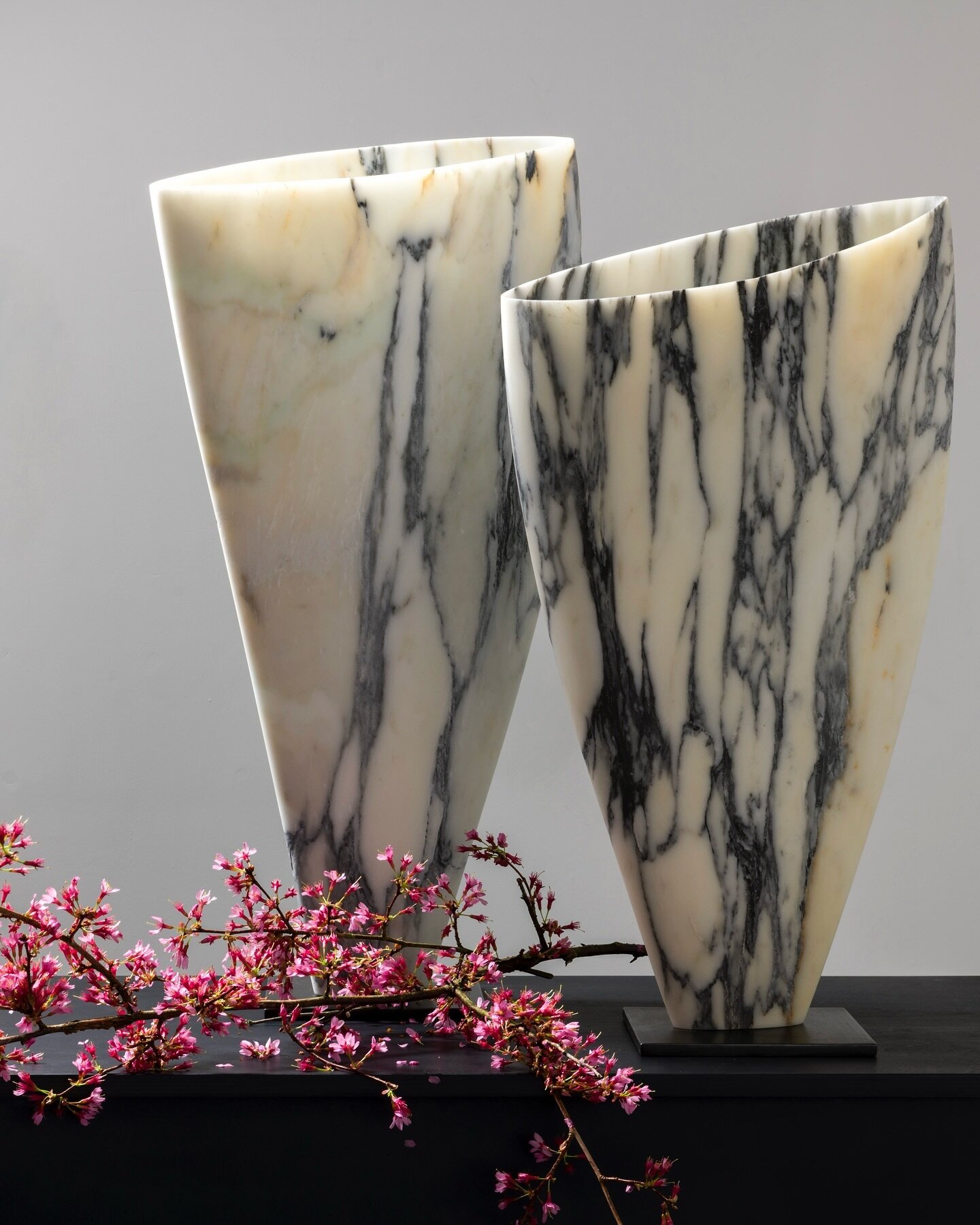 Finally finished, just in time for the first signs of spring! Ceres vessels in Paonazzo marble which  will be shown  @collectartfair with @qestcraft Somerset House, London  1-3
Mar (previews 28 &amp; 29 Feb). 
Named after Ceres the Roman goddess of t