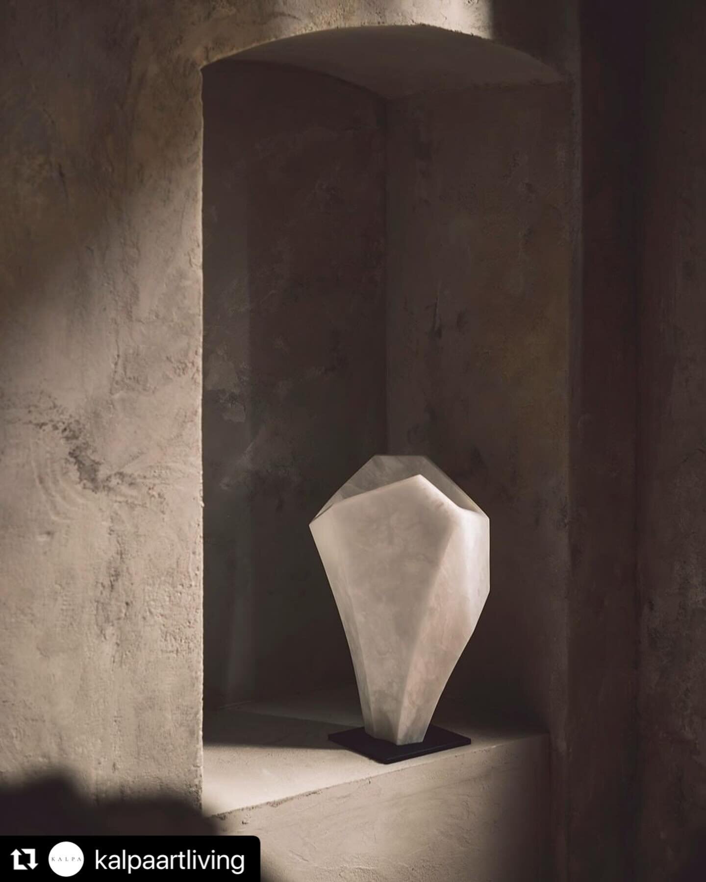 I&rsquo;m really pleased to share this repost from @kalpaartliving of my vault vessels in Kalpas highly evocative gallery space a restored palazzo in Volterra, the ancient capital of alabaster. For more information on these pieces please contact @kal