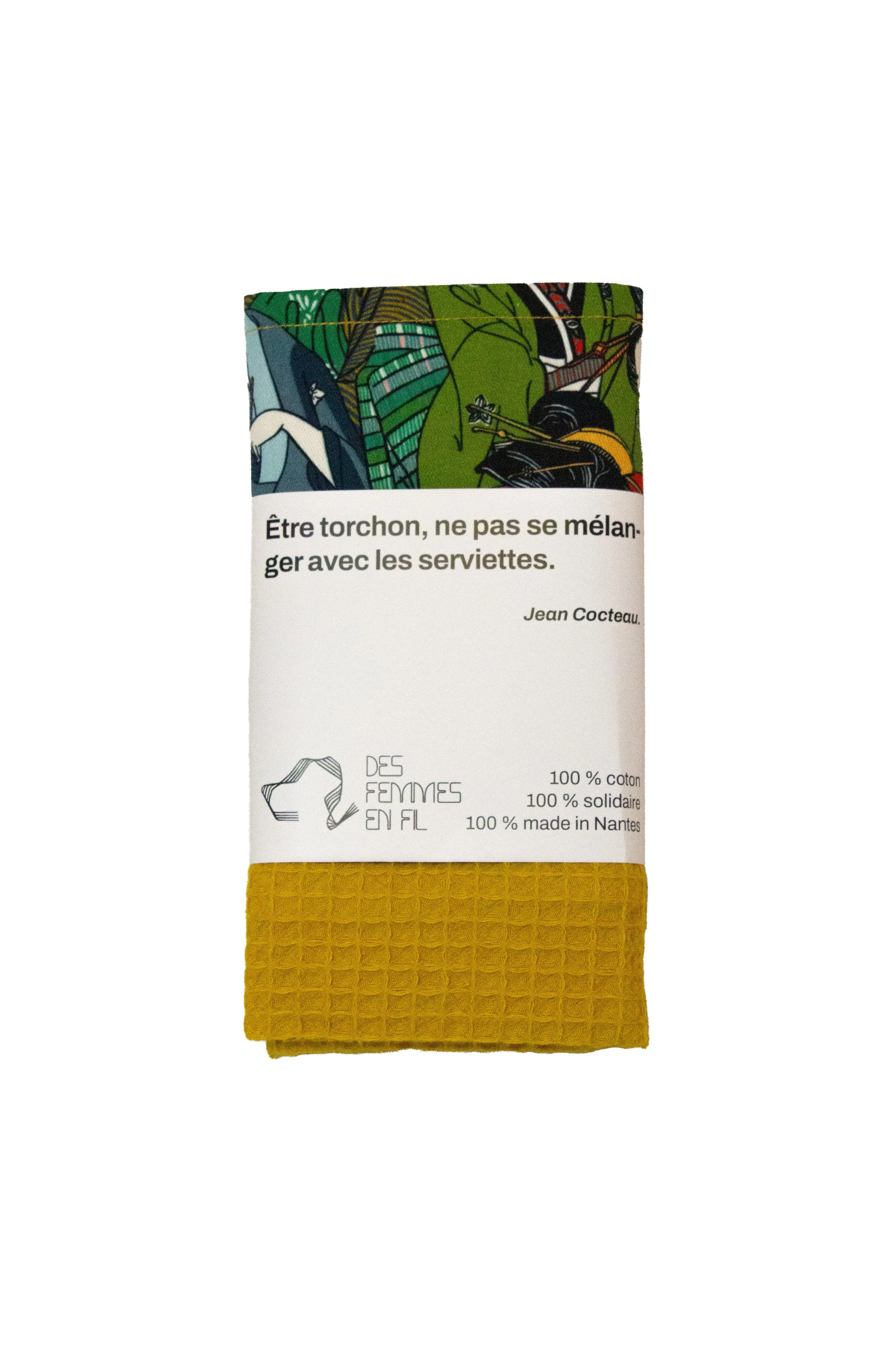 Torchon motif geisha & moutarde