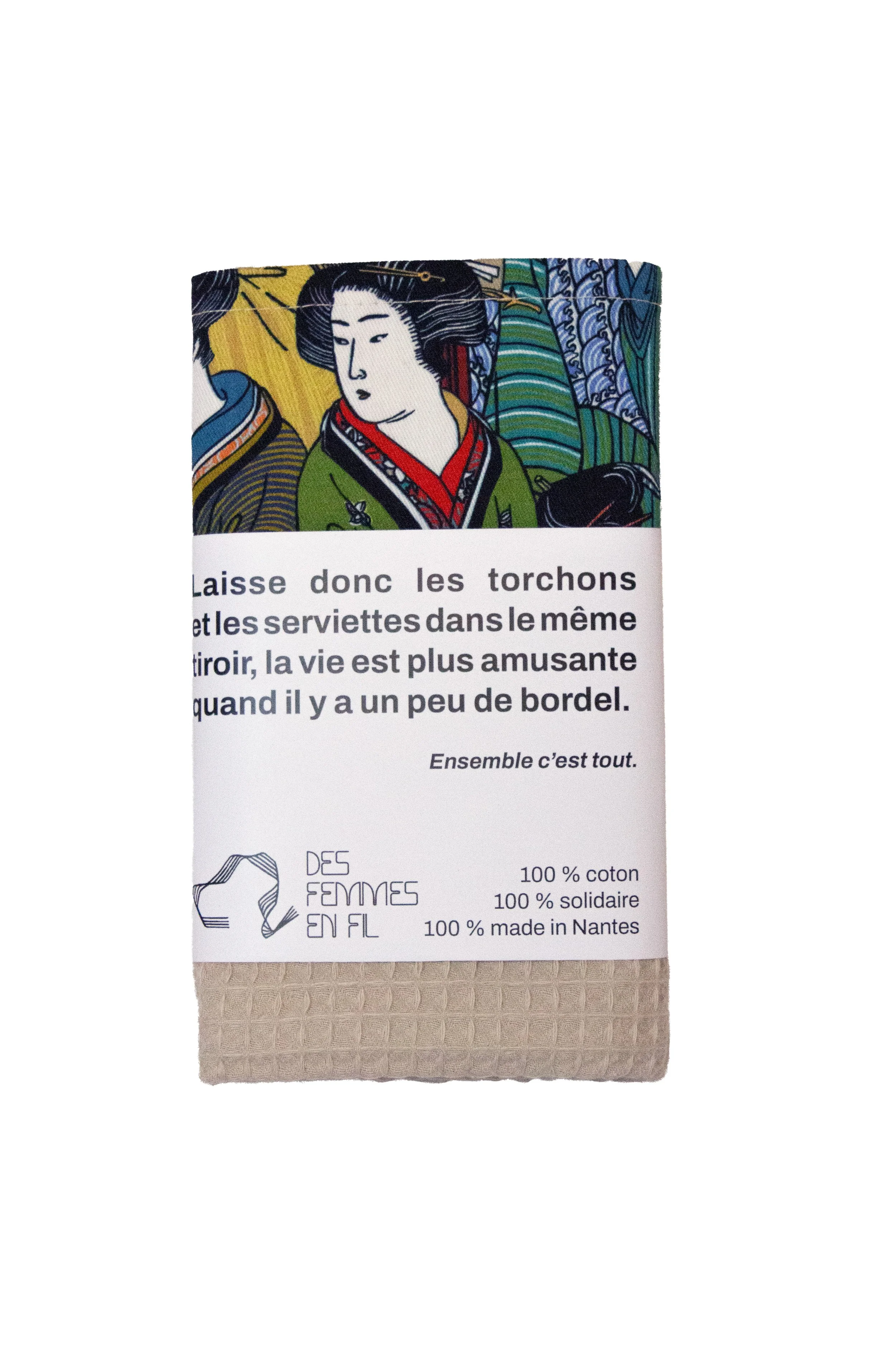 Torchon geisha & marron clair