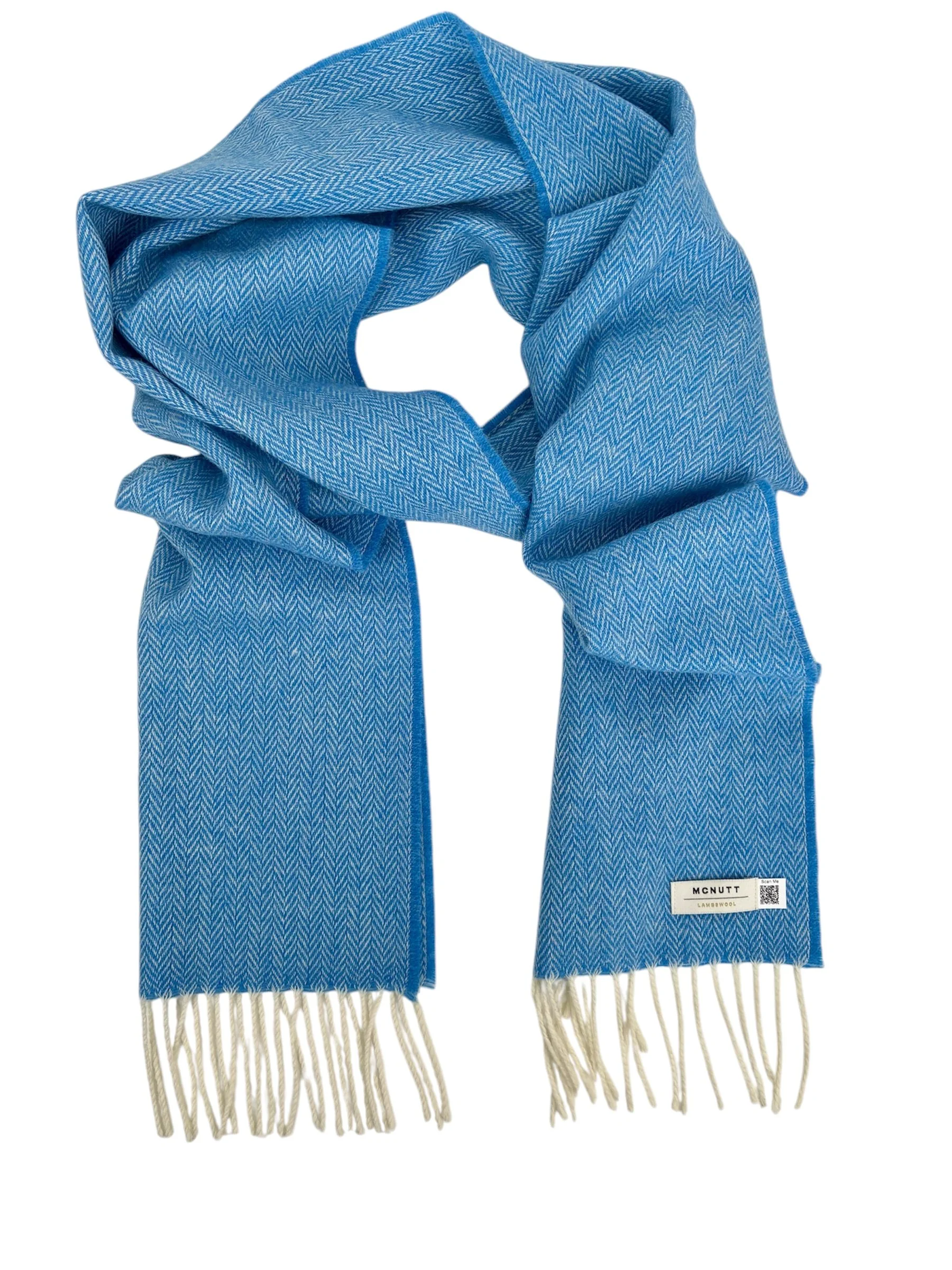 Cornflower Herringbone Scarf