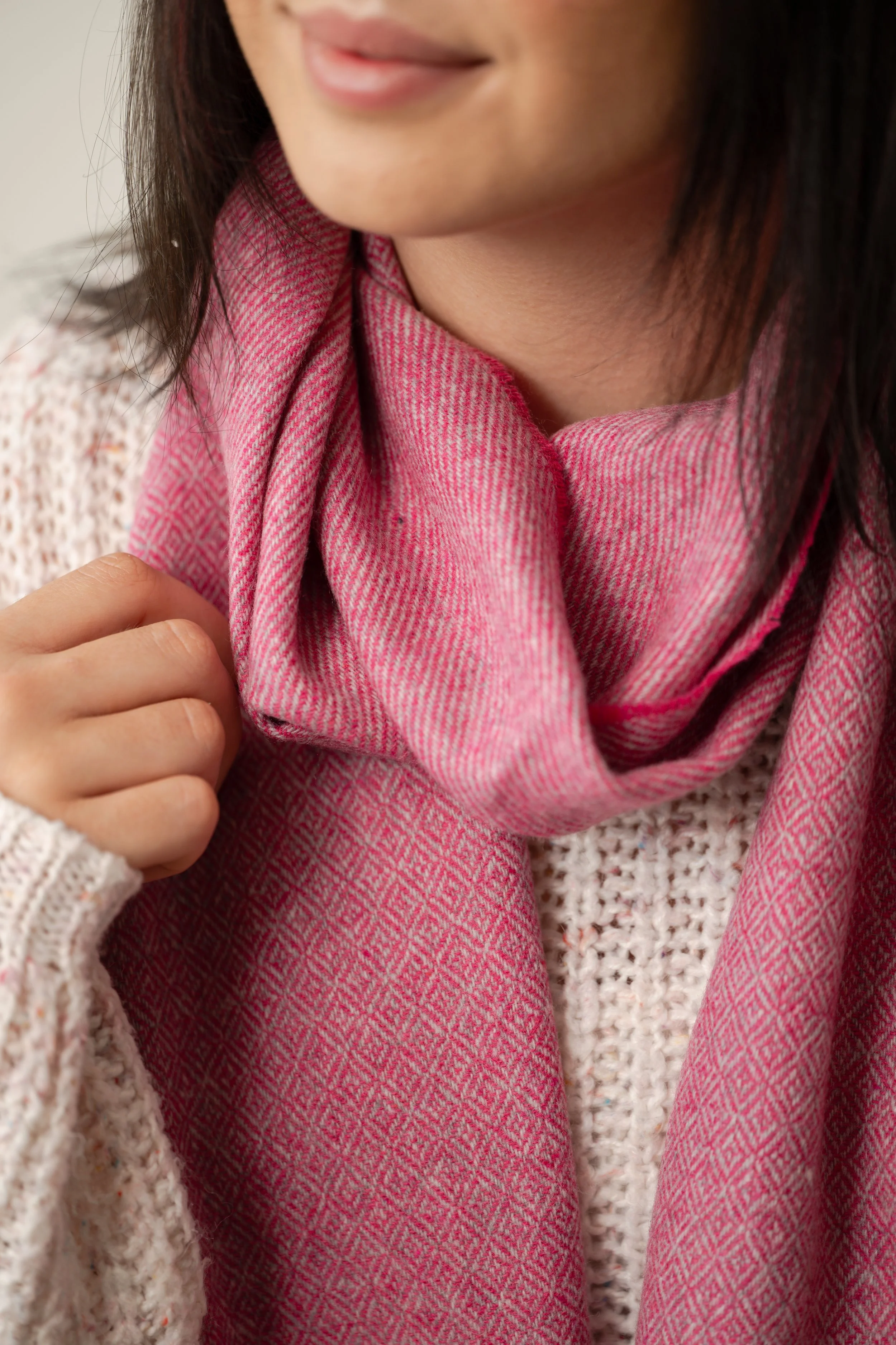 Hot Pink Cashmere Scarf