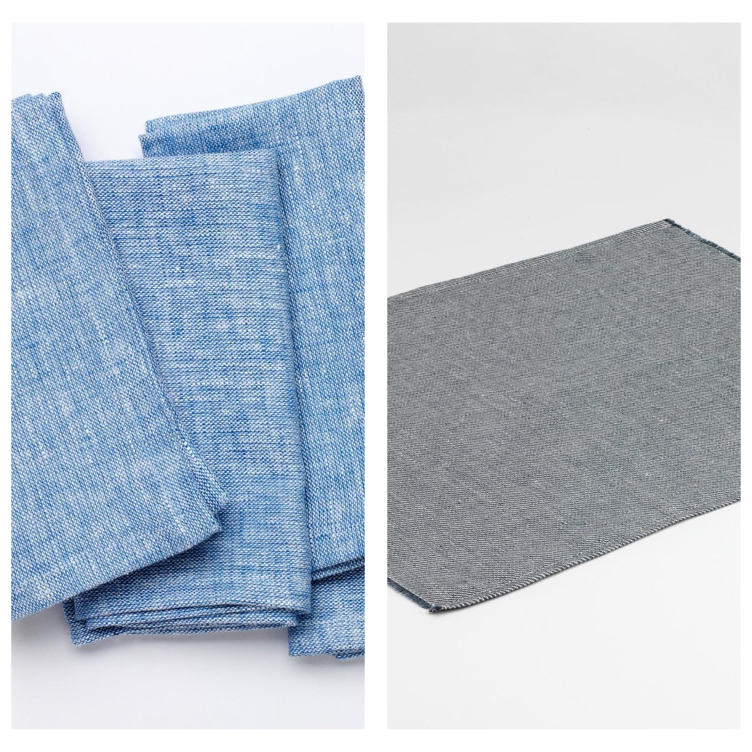 Summer Blue Napkins and Dove Place mats Tableware Set.jpg