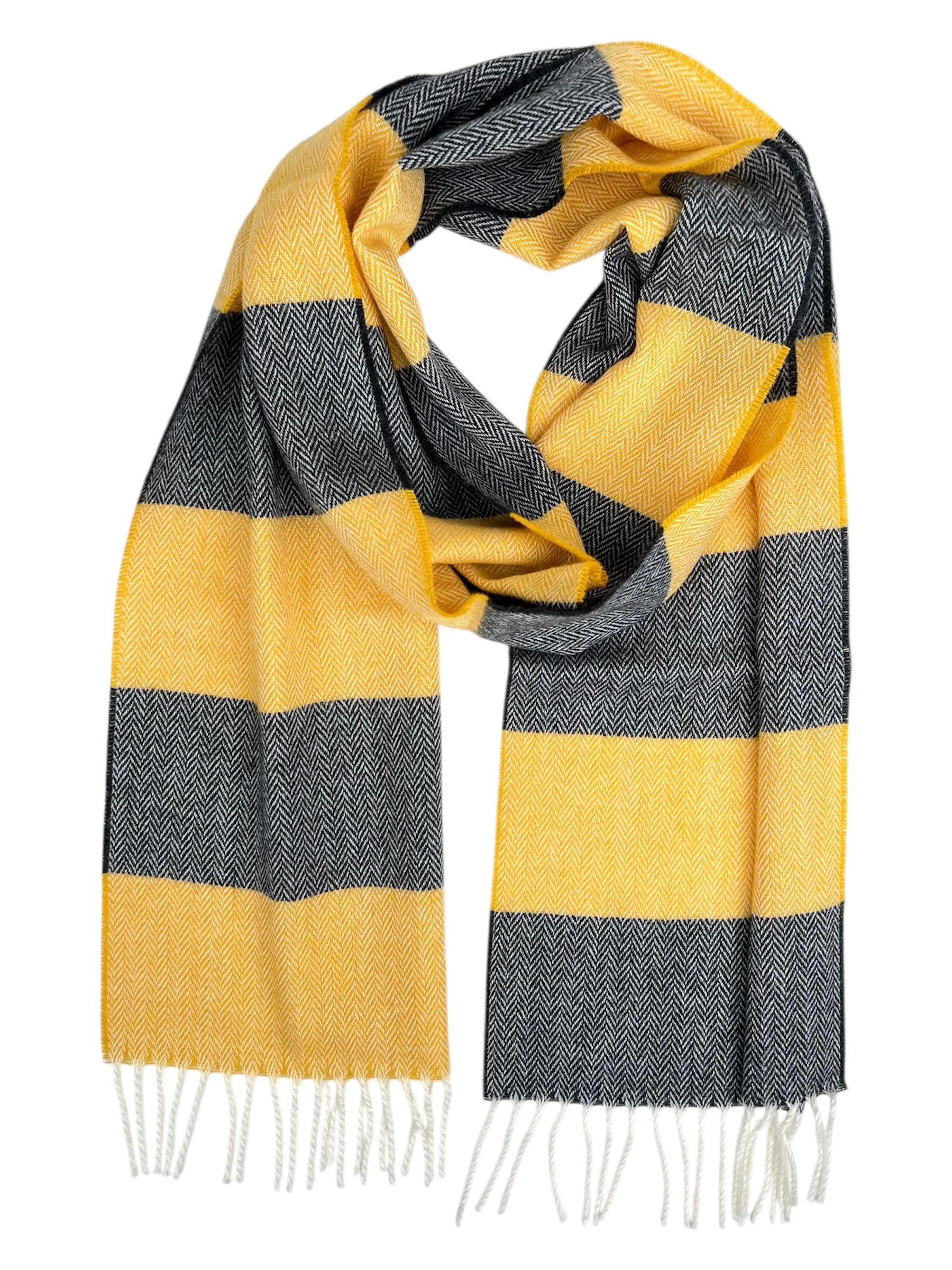 Yellow and Charcoal Scarf