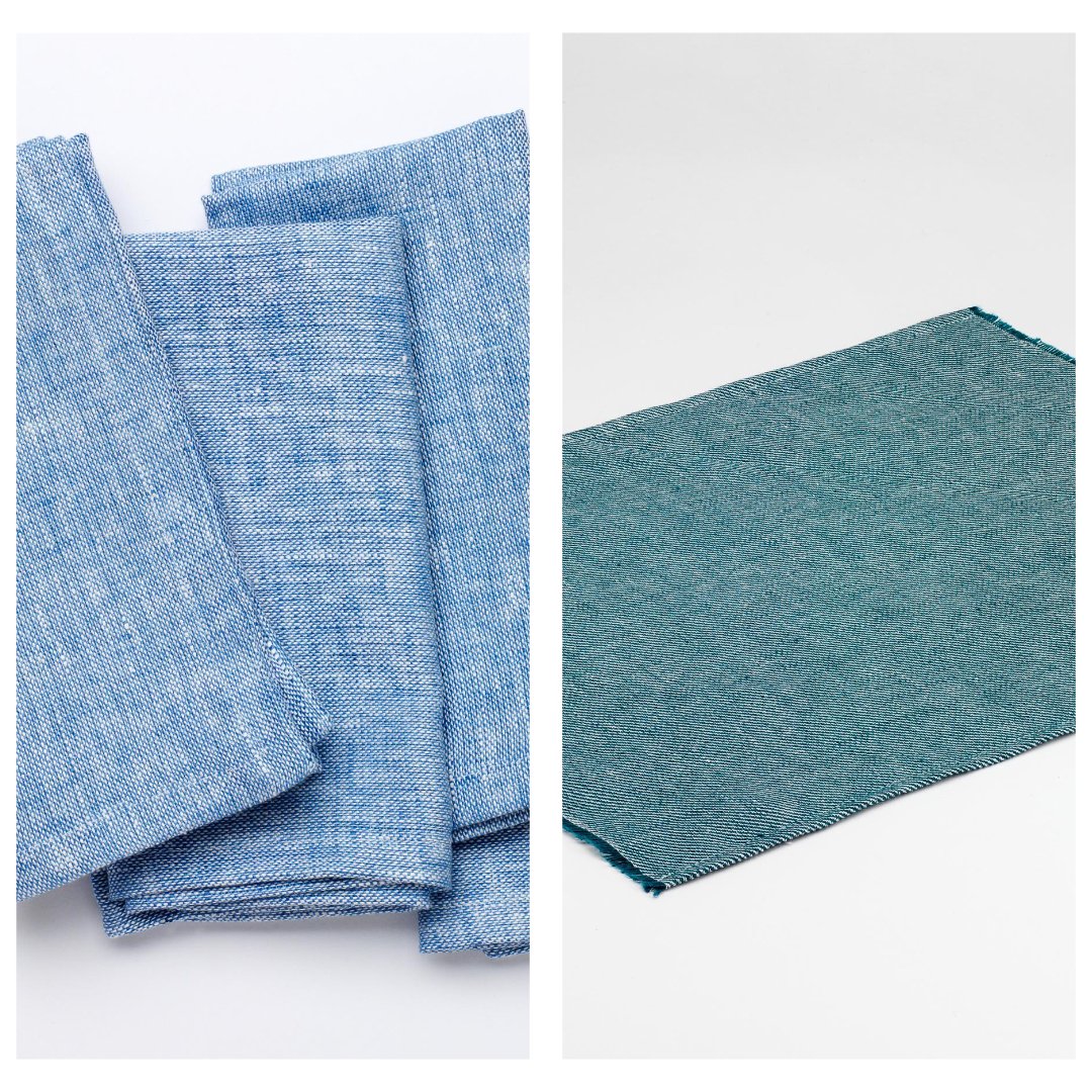Summer Blue Napkins and Kingfisher Place mats Tableware Set.jpg