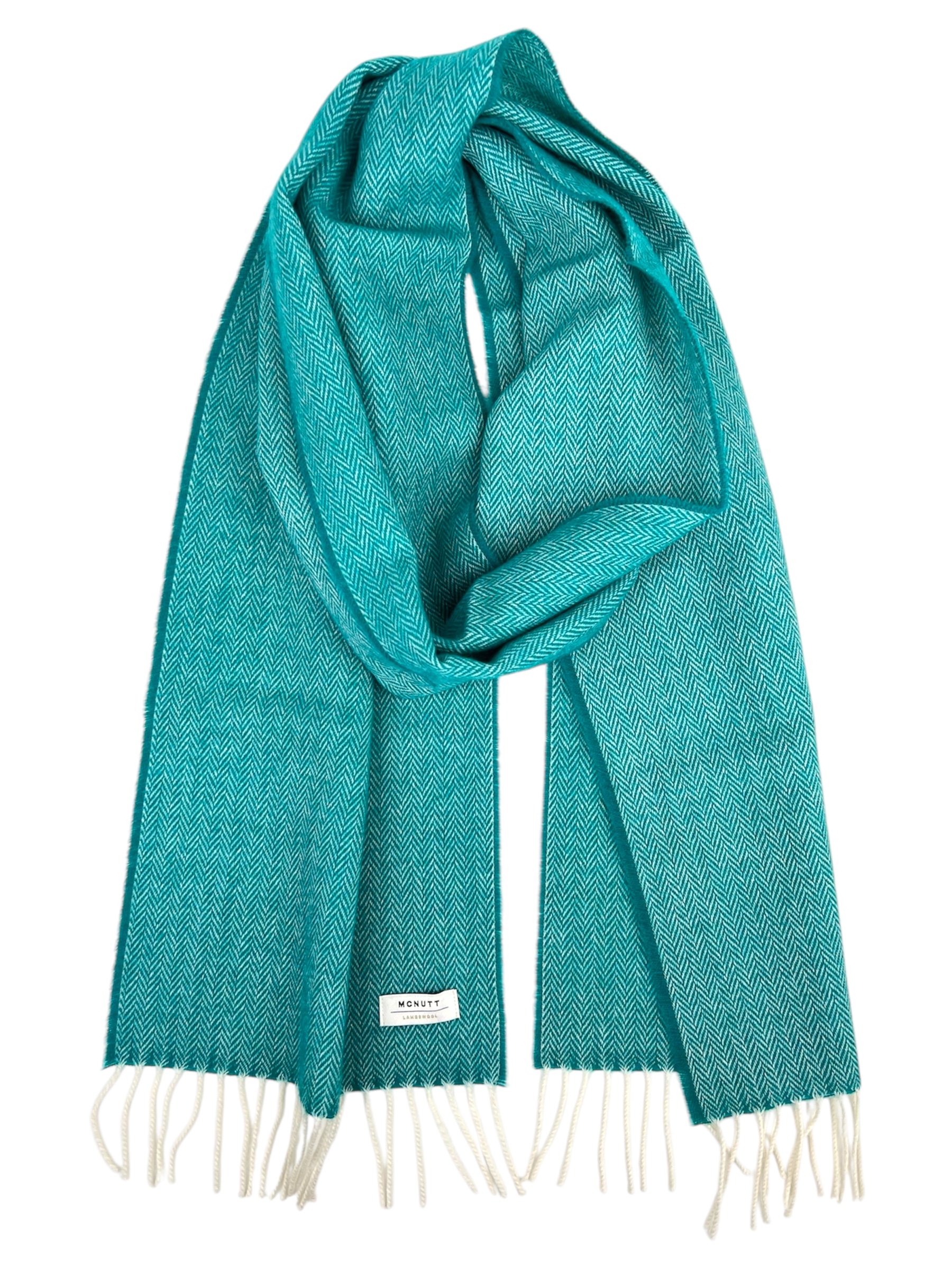 Tropical Green Herringbone Scarf