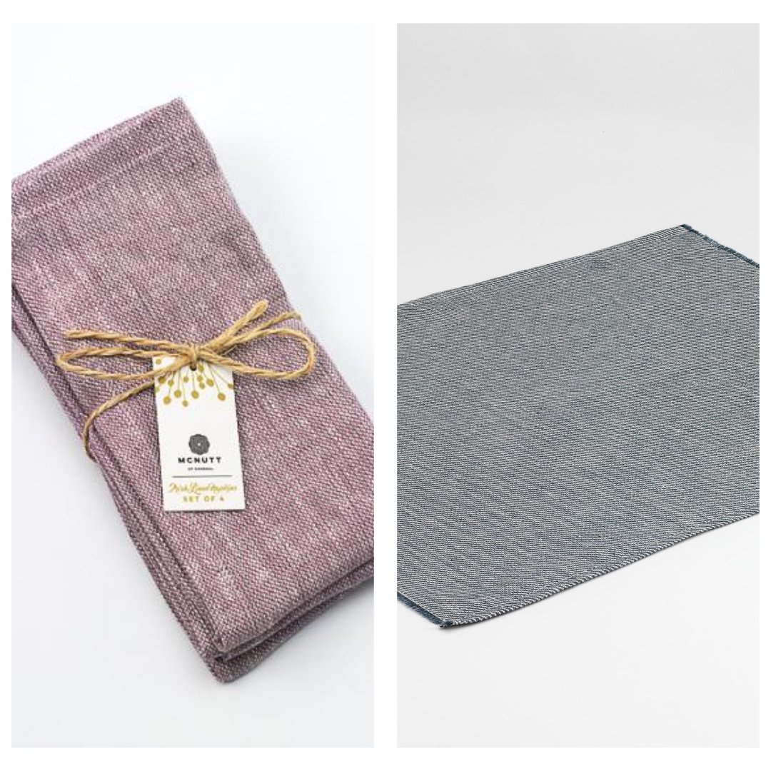 Mauve Napkins and Dove Place mats Tableware Set.jpg