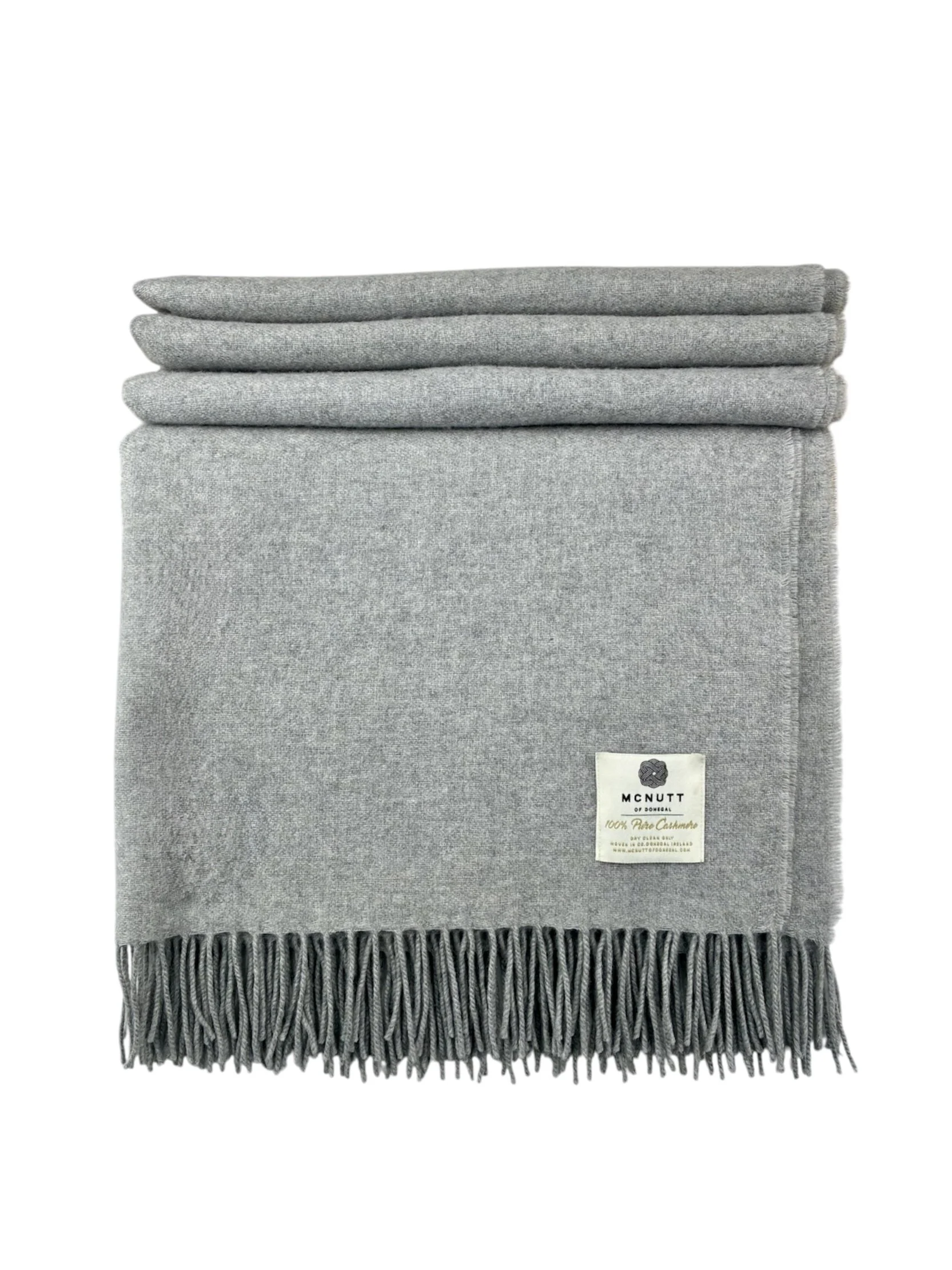 100% Cashmere Dove Grey Throw