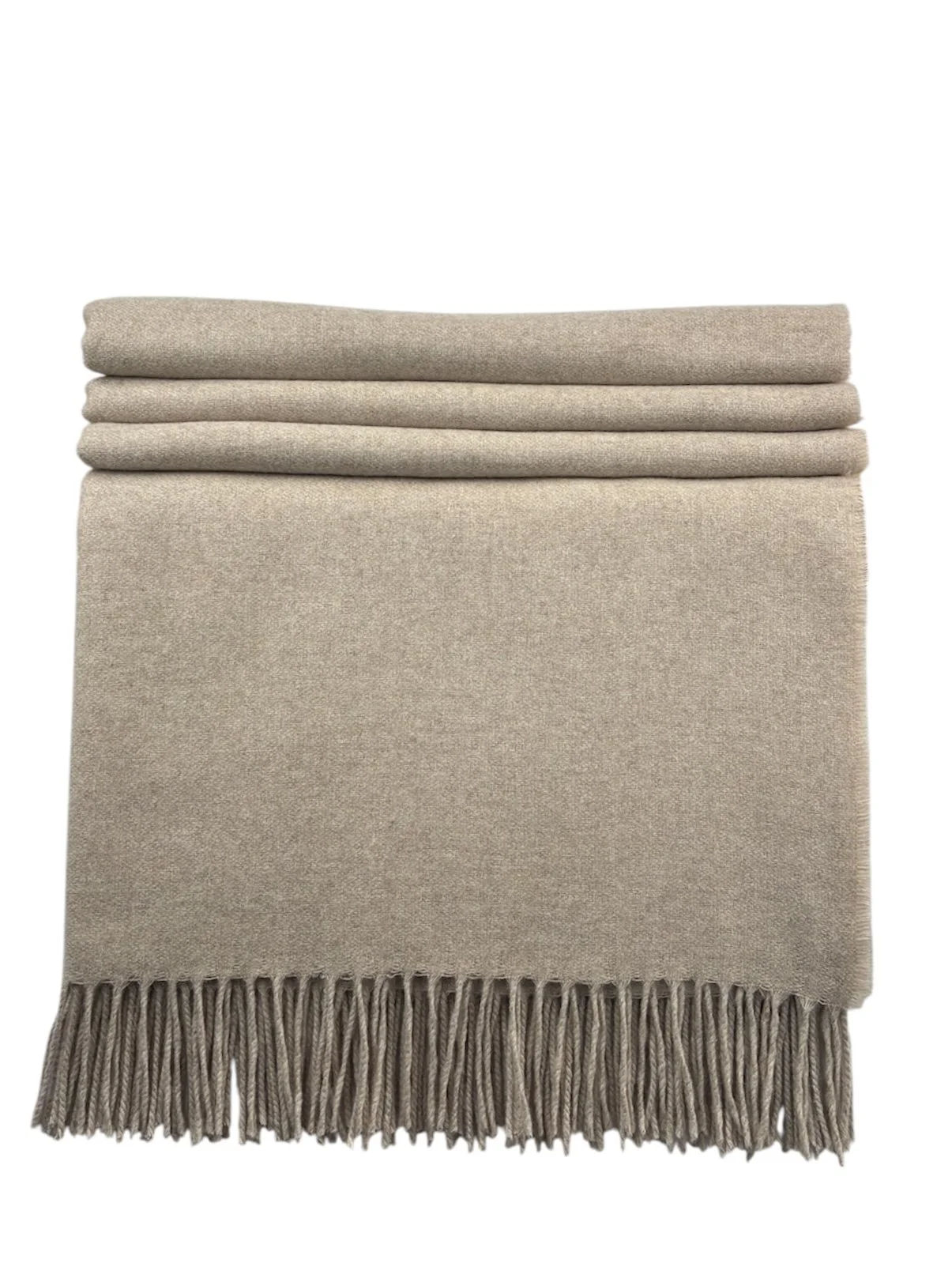 100% Cashmere Natural Throw
