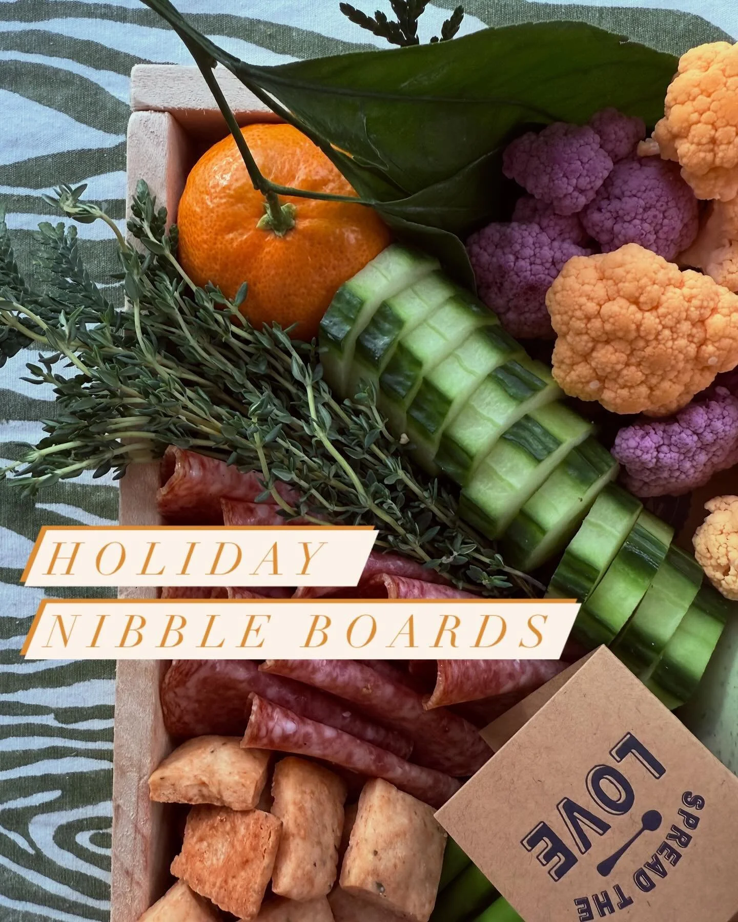 Happy Holidays from The Saucy Spoon!  It&rsquo;s the most special time of year&hellip;and also the busiest! I will be making nibble boards every day through Christmas Eve. Whether you&rsquo;re hosting an end of year meeting or book group or if you&rs