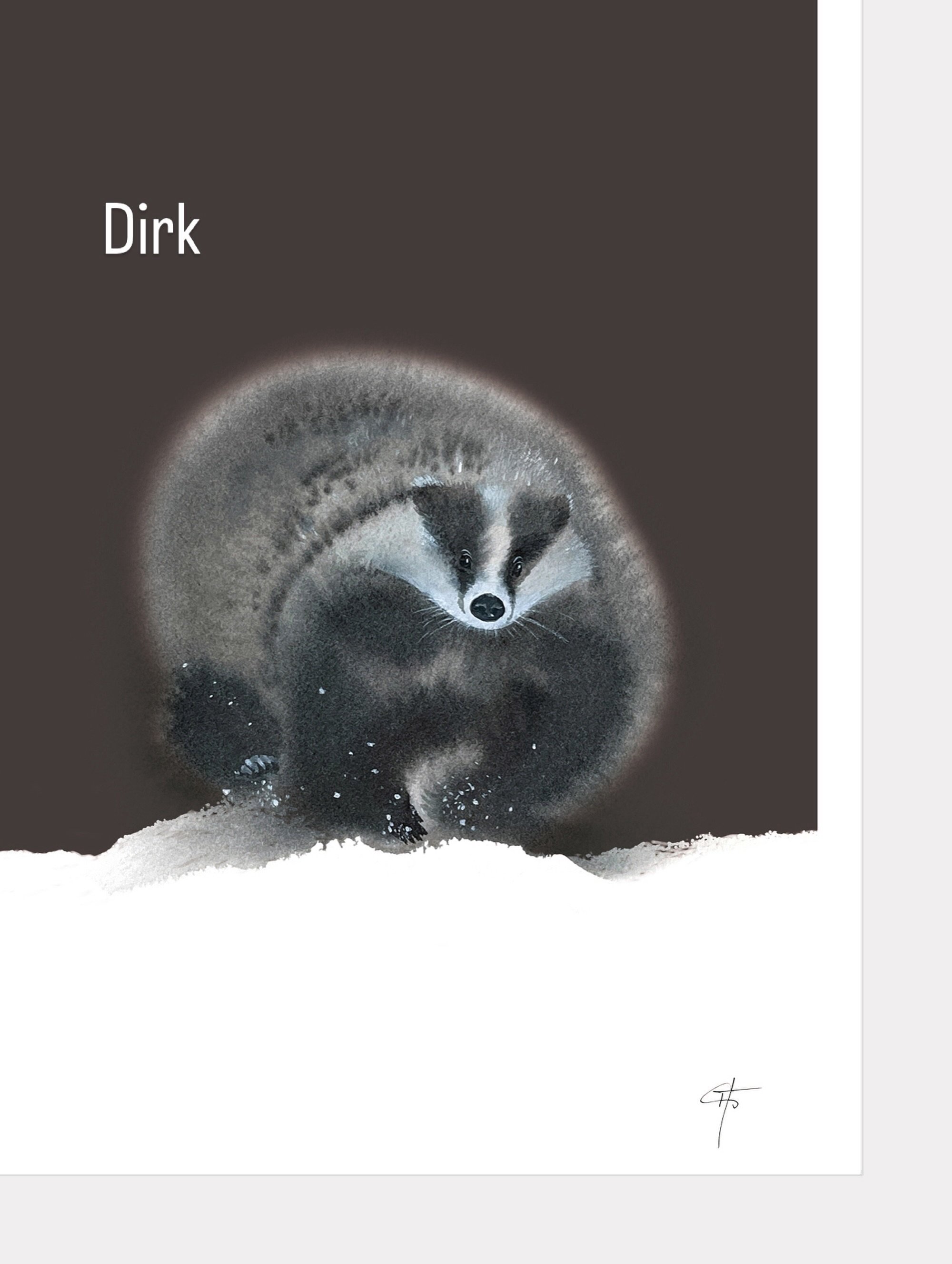 Hallo Dirk! Jetzt neu als Druck im Shop. #badger #dachs #print