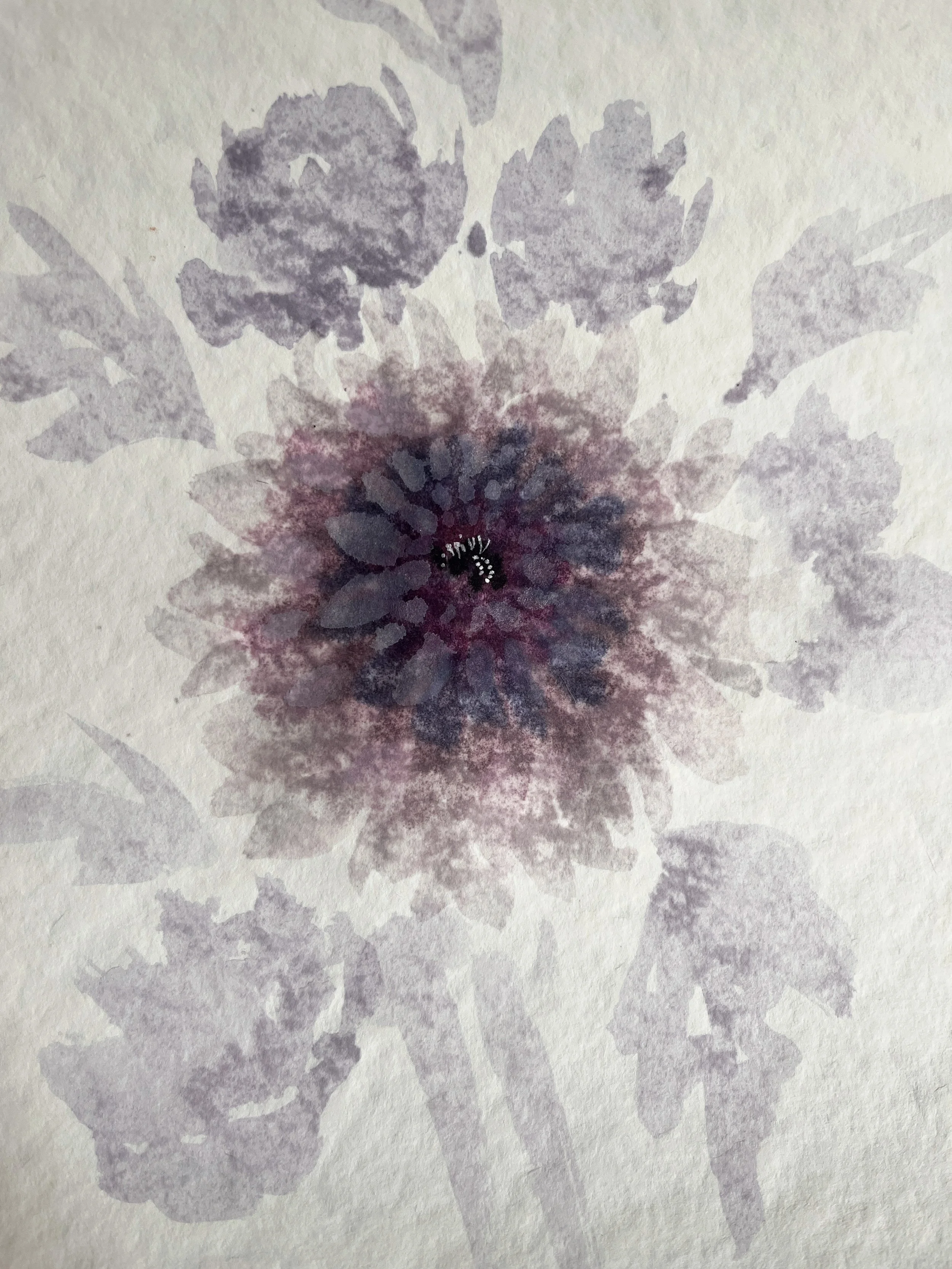 Color palette of the day. Schnelle Bl&uuml;tenskizzen auf verschiedenen Papieren. 
#ink #watercolor #scetching #illustration