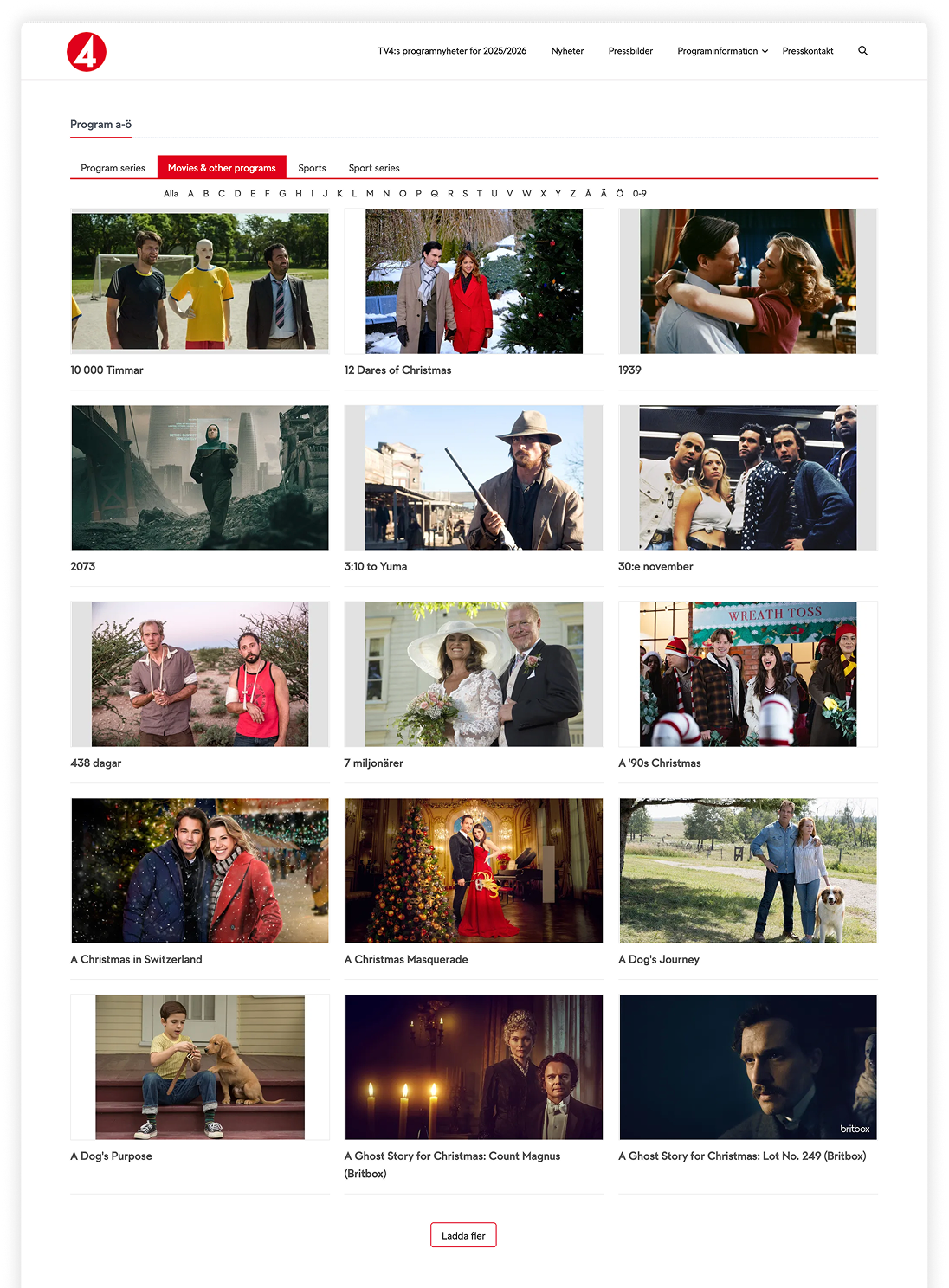 TV4 Program Catalog from Clipsource