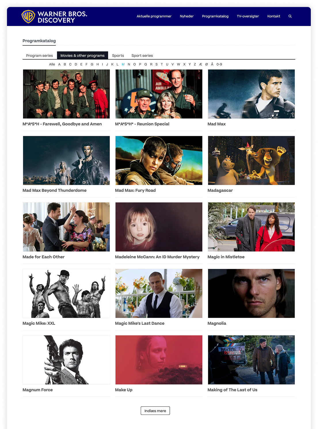 Warner Bros Discovery Program Catalog from Clipsource