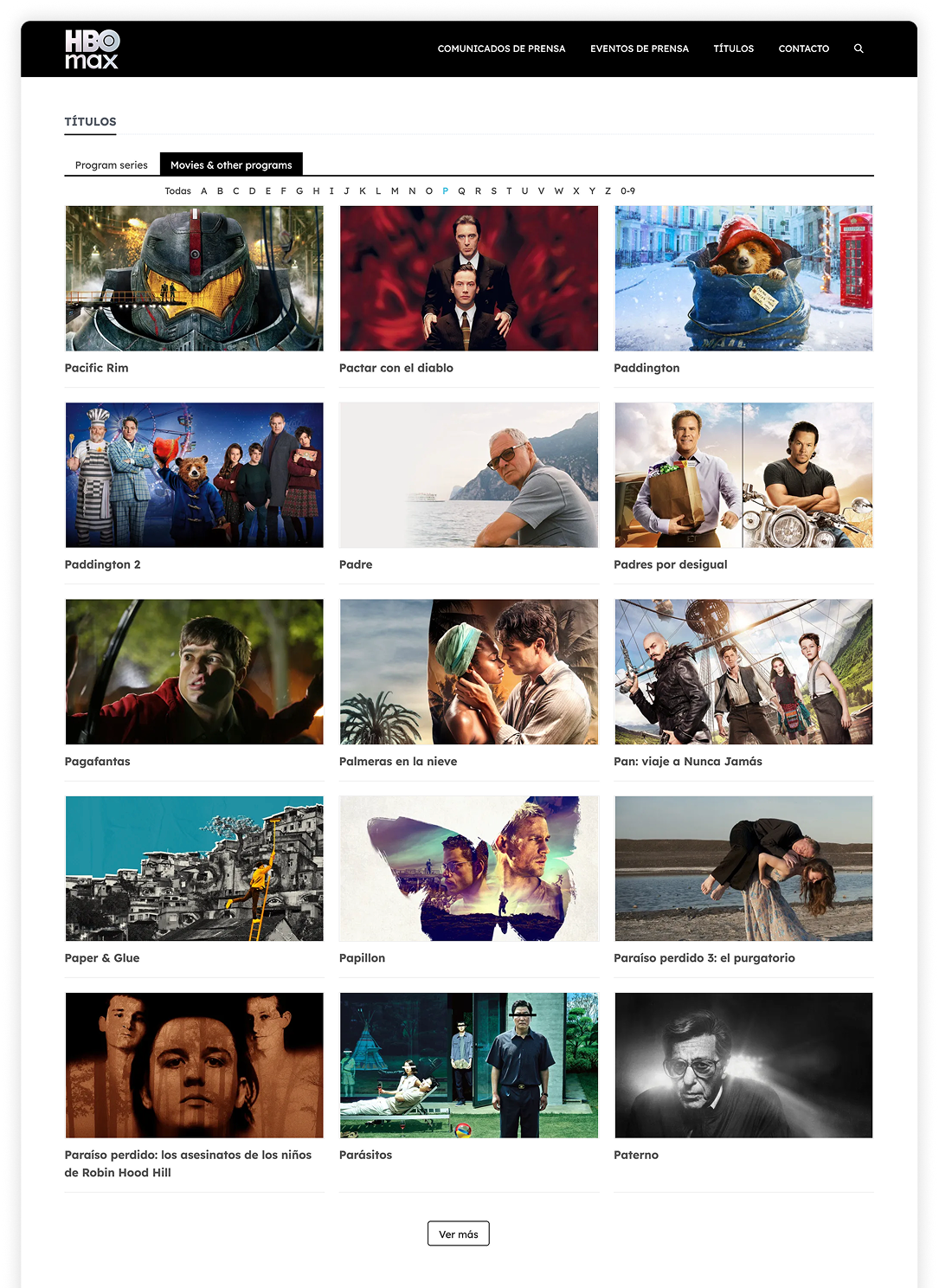 HBO MAX Spain Program Catalog from Clipsource