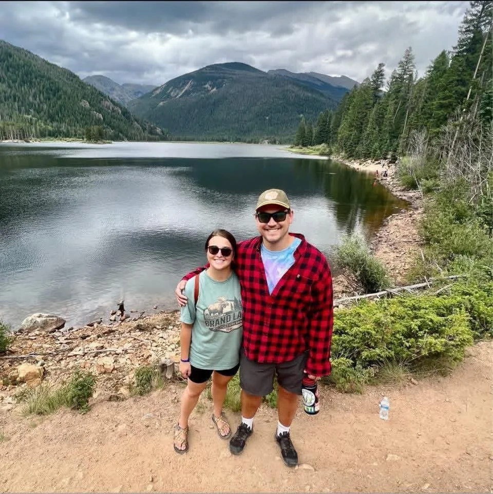 💍 This beautiful couple sure fits our enchanted woods wedding brand well! Kendra + Stephen we are beyond excited for your July 2026 wedding at your family property in Minocqua #outdoorwedding #familyproperty #enchantedwoods #wisconsinwedding