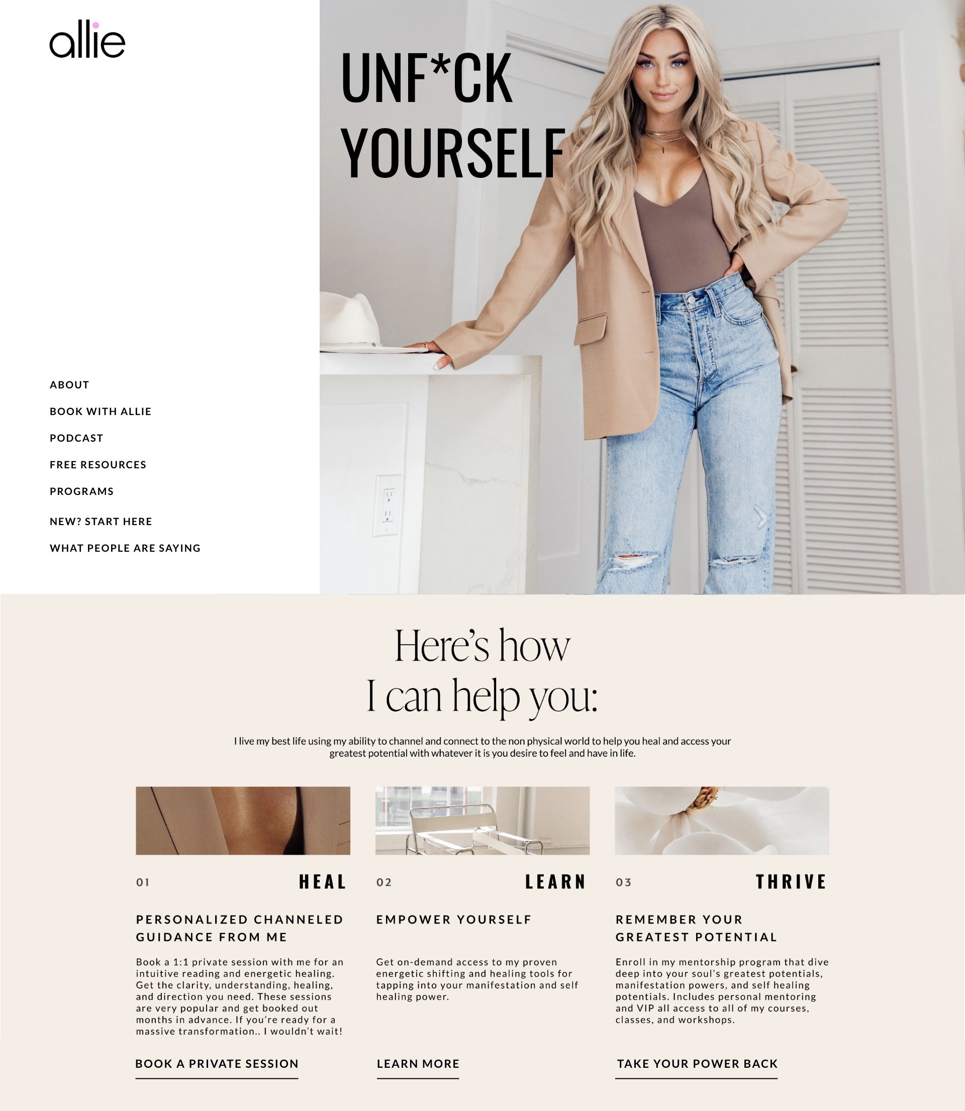 Allie Ninfo Website Redesign by Studio Krista β Studio Krista Creative